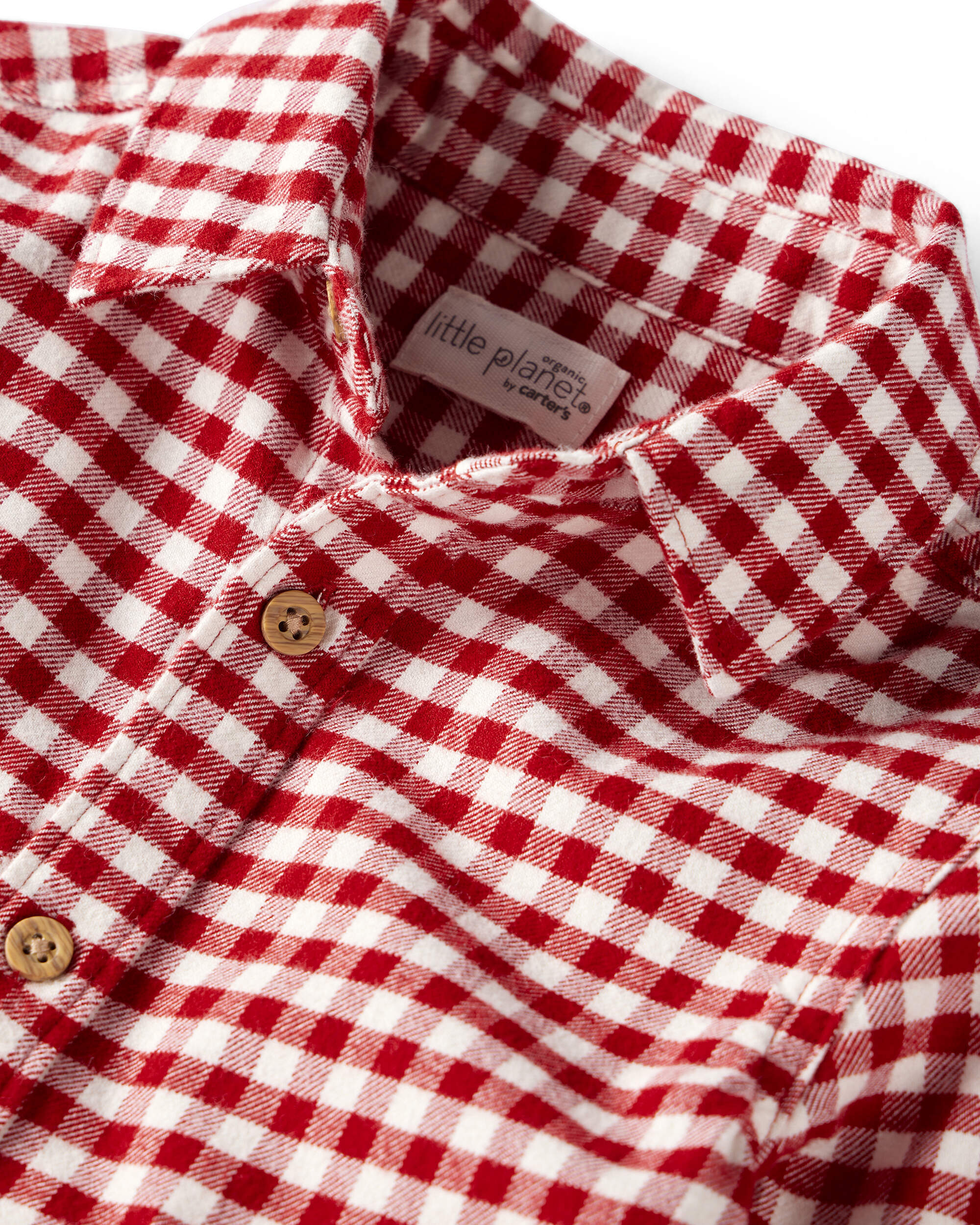Baby Boy Organic Cotton Button-Front Flannel Shirt