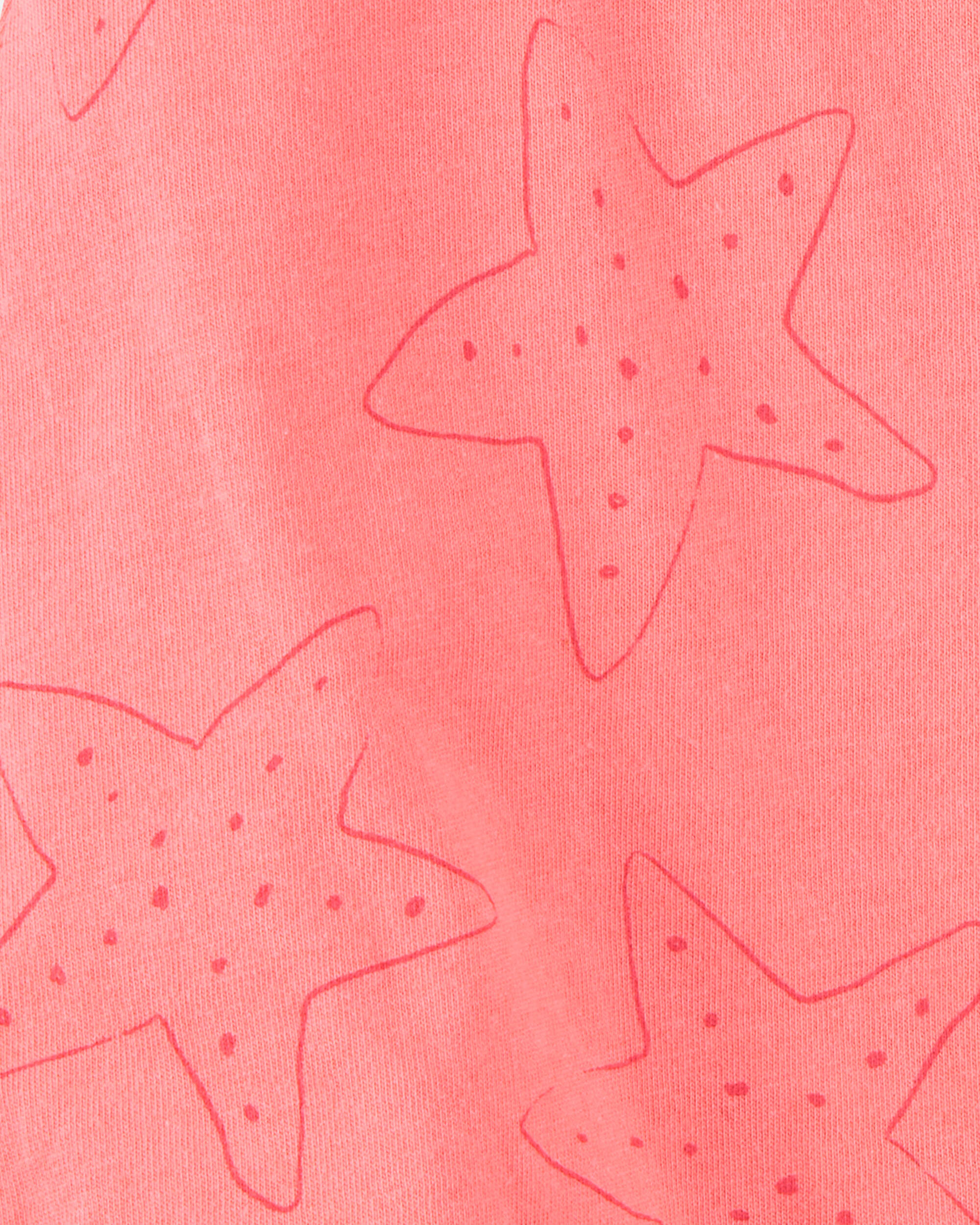 Baby Starfish Snap-Up Cotton Romper