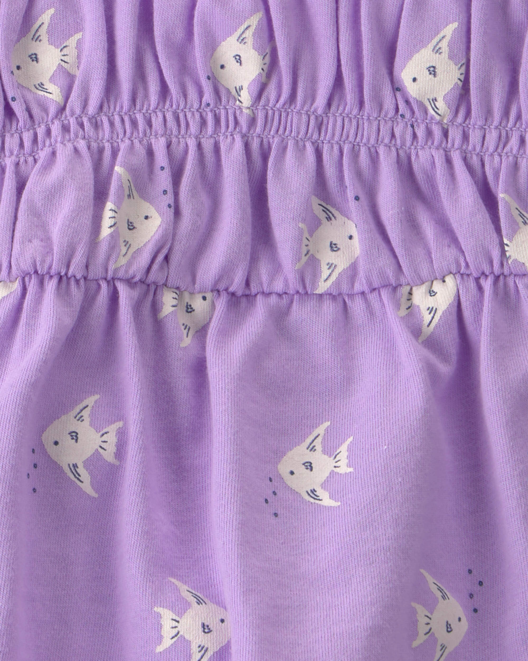 Baby Girl 3-Piece Fish Top & Short Set - Purple