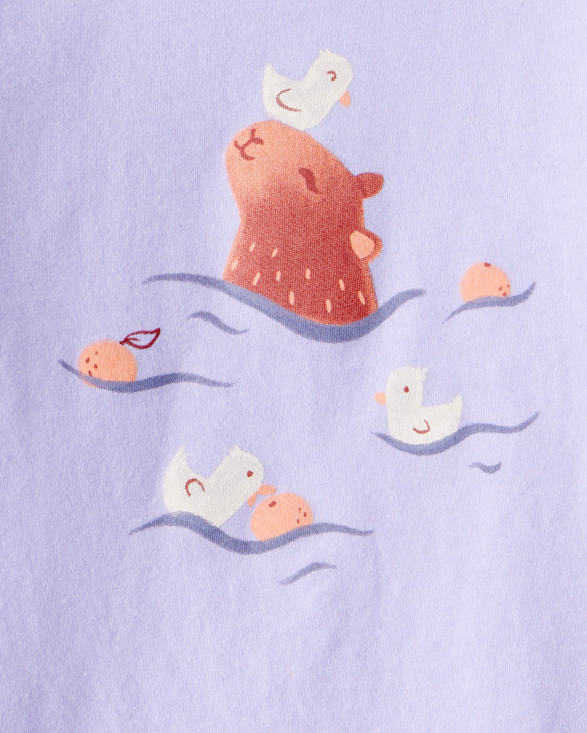 Toddler Girl Cabybara Long-Sleeve Graphic Tee - Purple