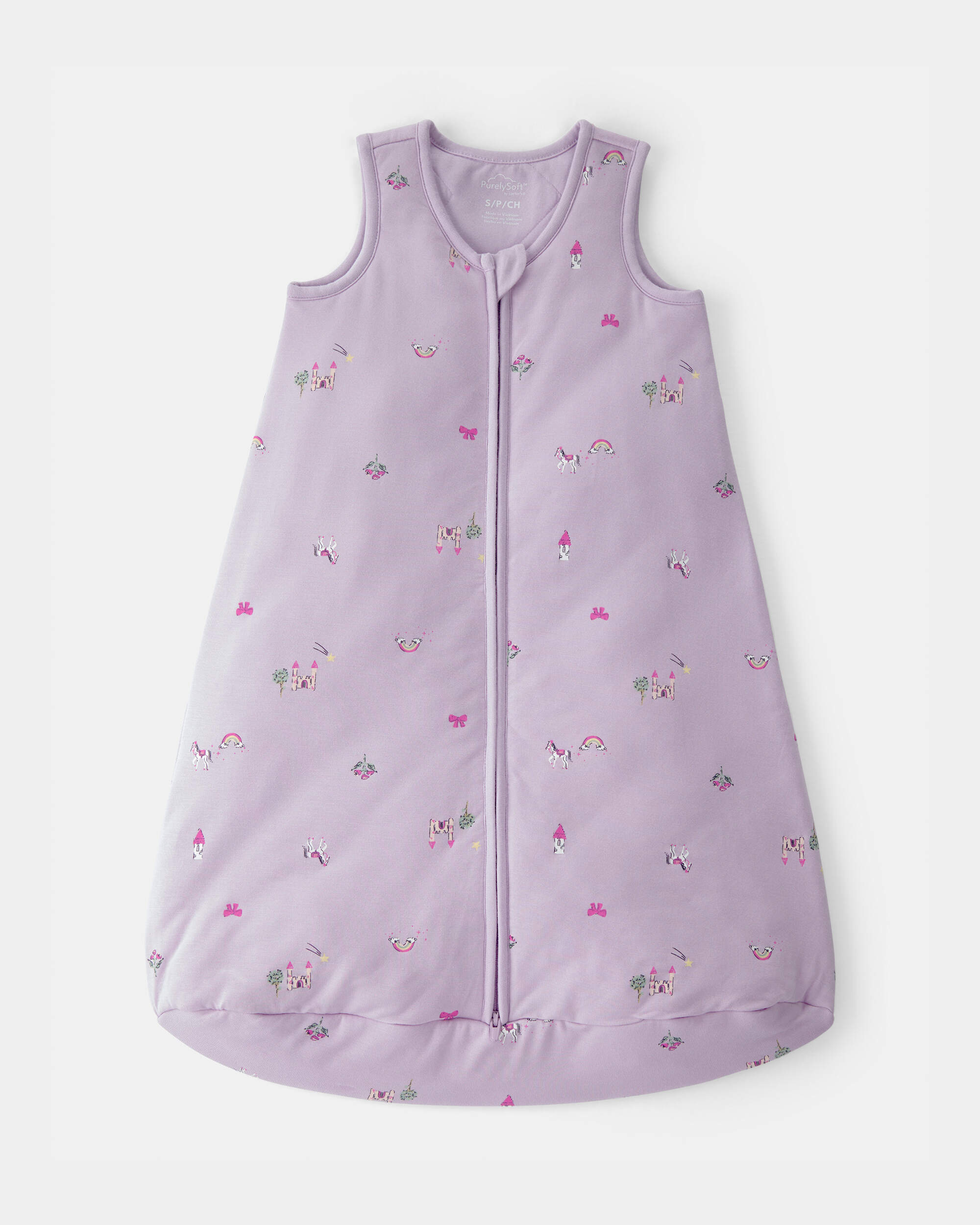 Baby Girl Fairytale 2-Way Zip Wearable Blanket - Purple