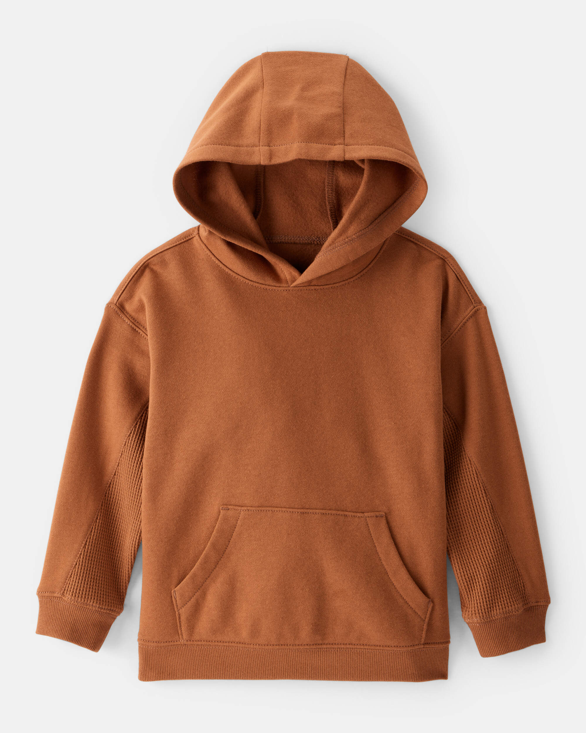 Toddler Boy Solid Fleece Long-Sleeve Hoodie - Brown