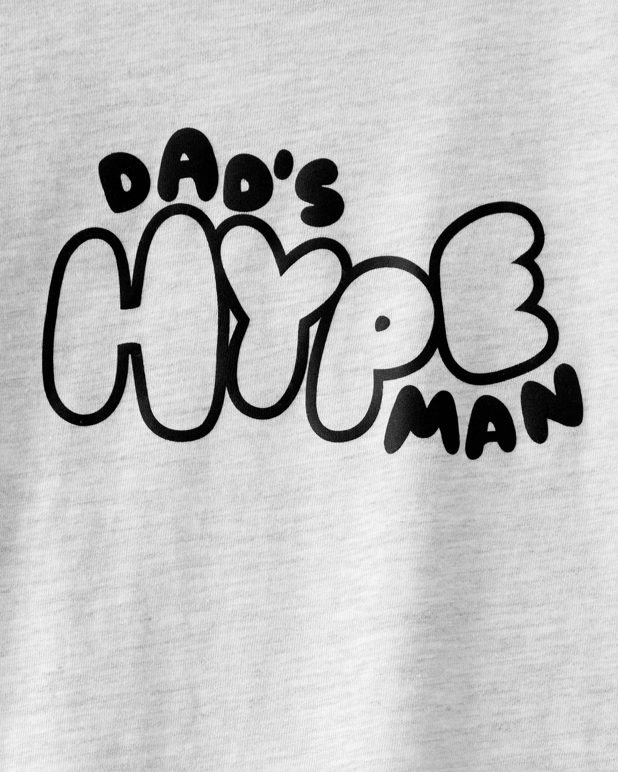 Toddler Boy Dad's Hype Man Graphic Tee - Grey