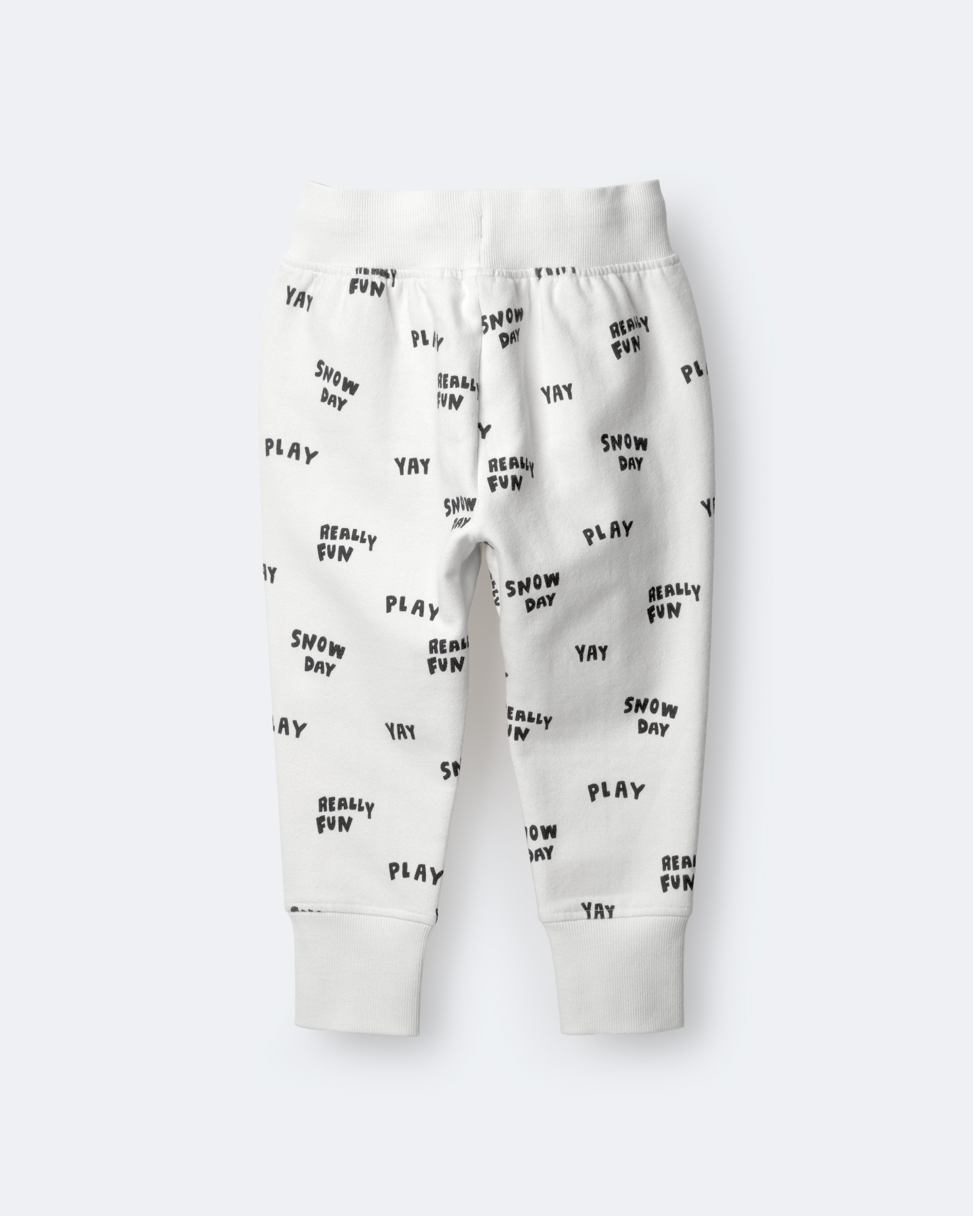 Toddler City Park™ Jogger Pant Snow Day Print - Cream