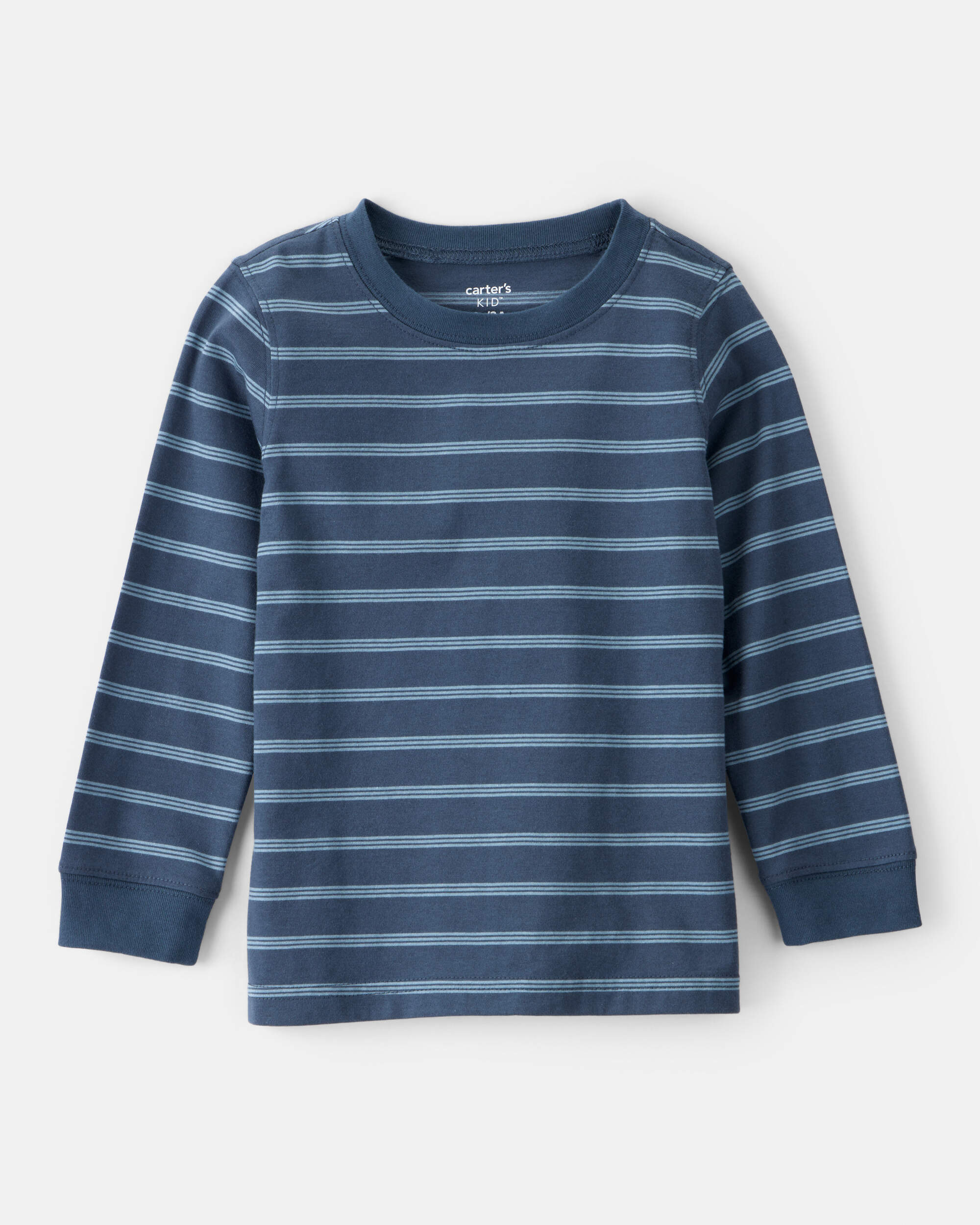 Toddler Boy Striped Long-Sleeve Tee - Navy