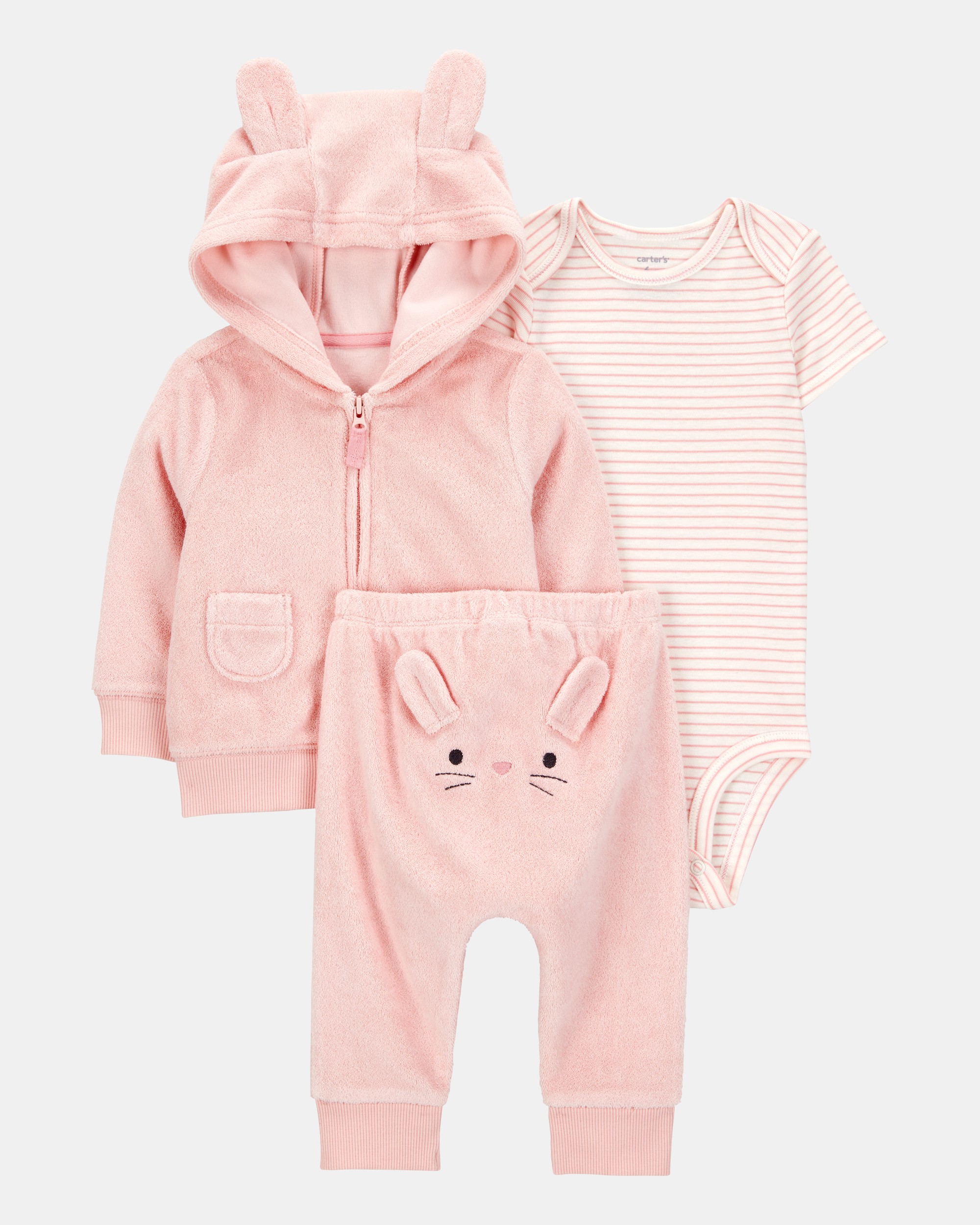 Baby 3-Piece Bunny Little Cardigan Set