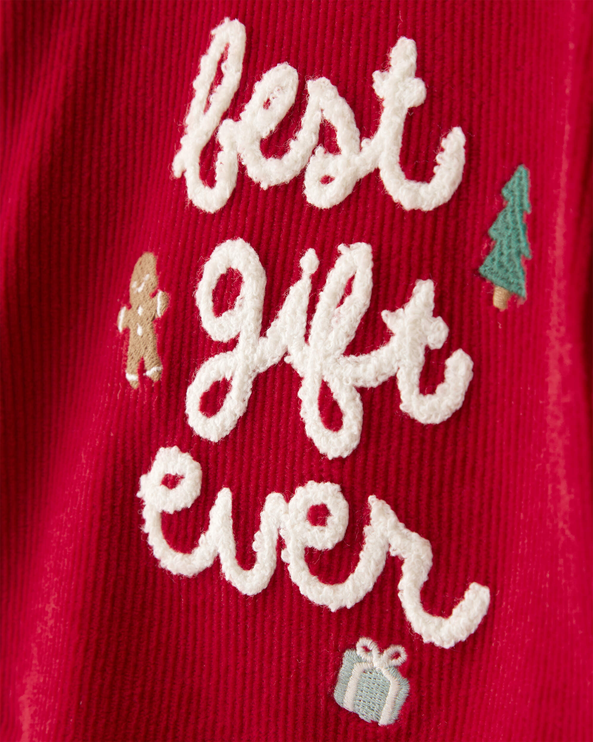 Baby 2-Piece Best Gift Ever Holiday Sweater & Pant Set - Red