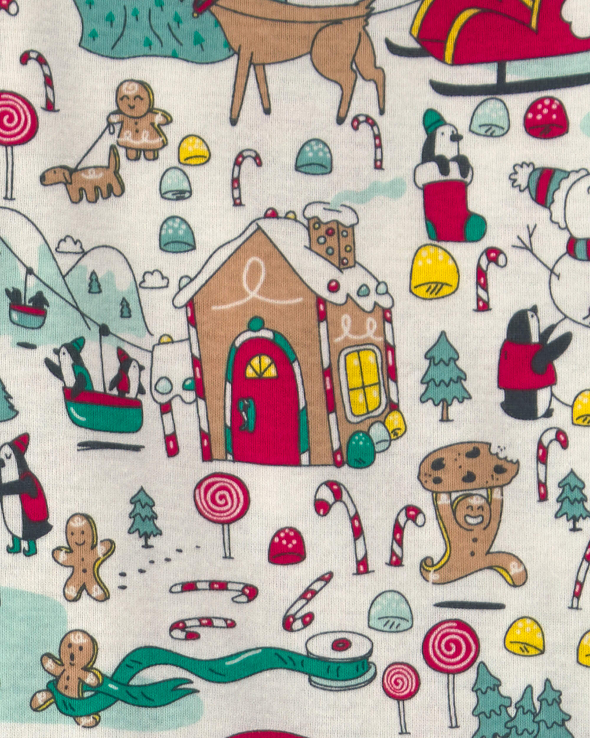 Toddler 2-Piece Christmas Scavenger Hunt 100% Cotton Snug Fit Pyjama Set