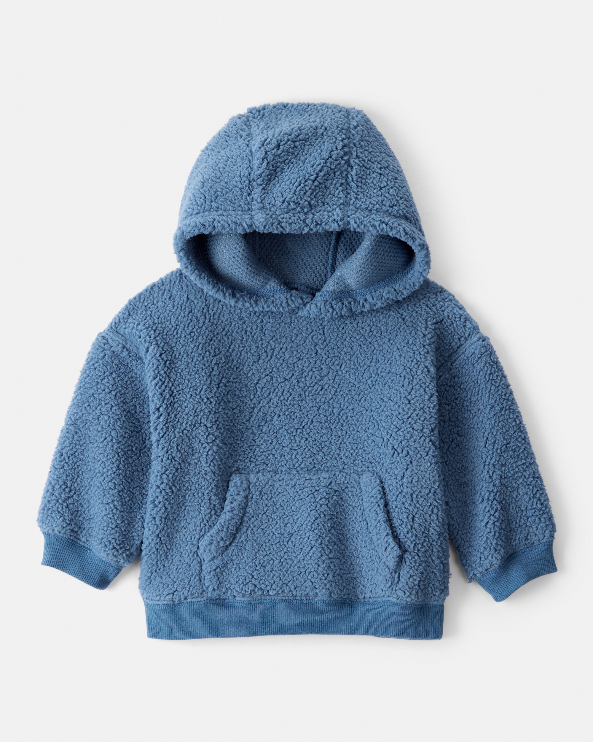 Baby Boy Sherpa Long-Sleeve Hoodie - Blue