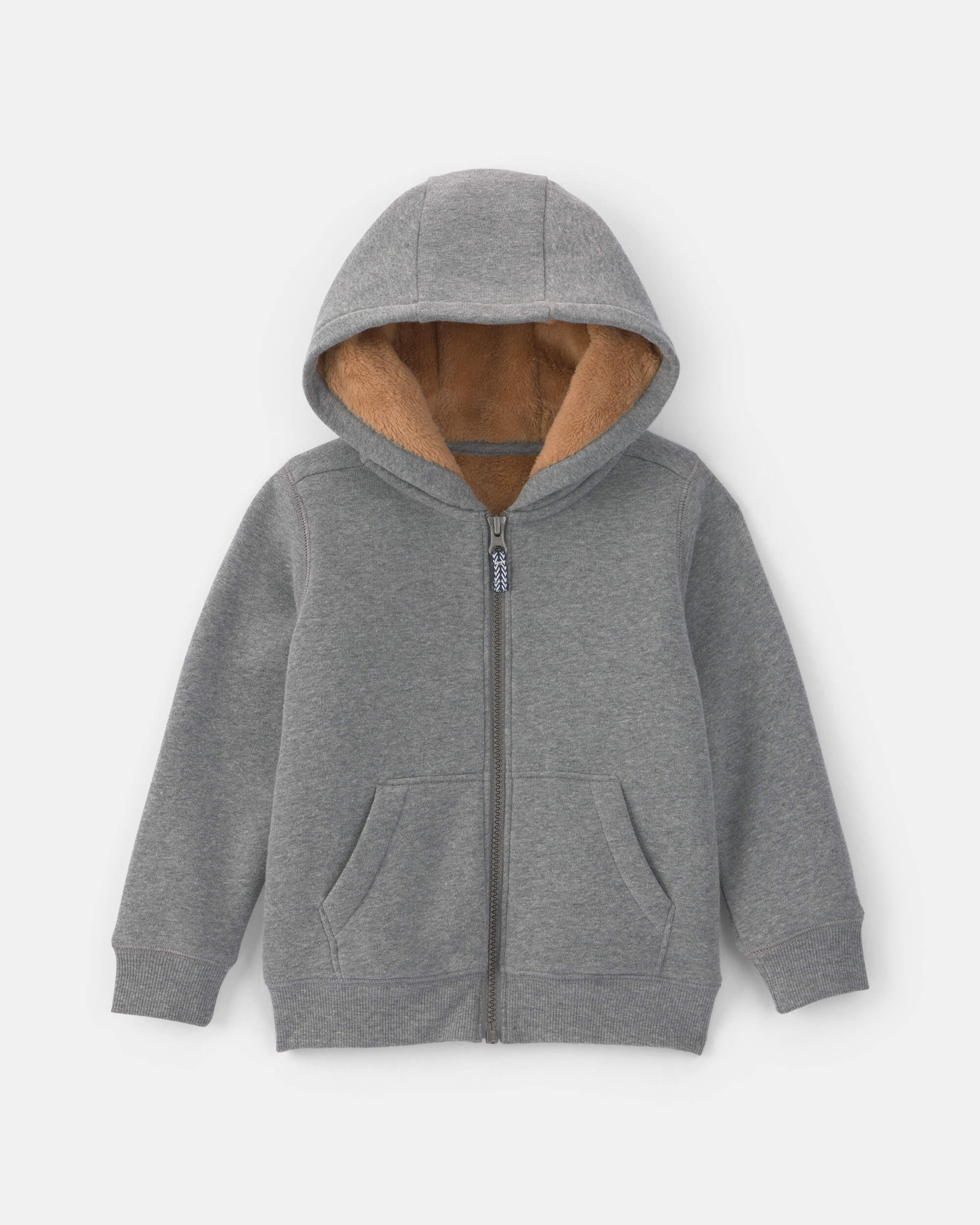 Toddler Boy Fleece Zip-Up Jacket - Grey