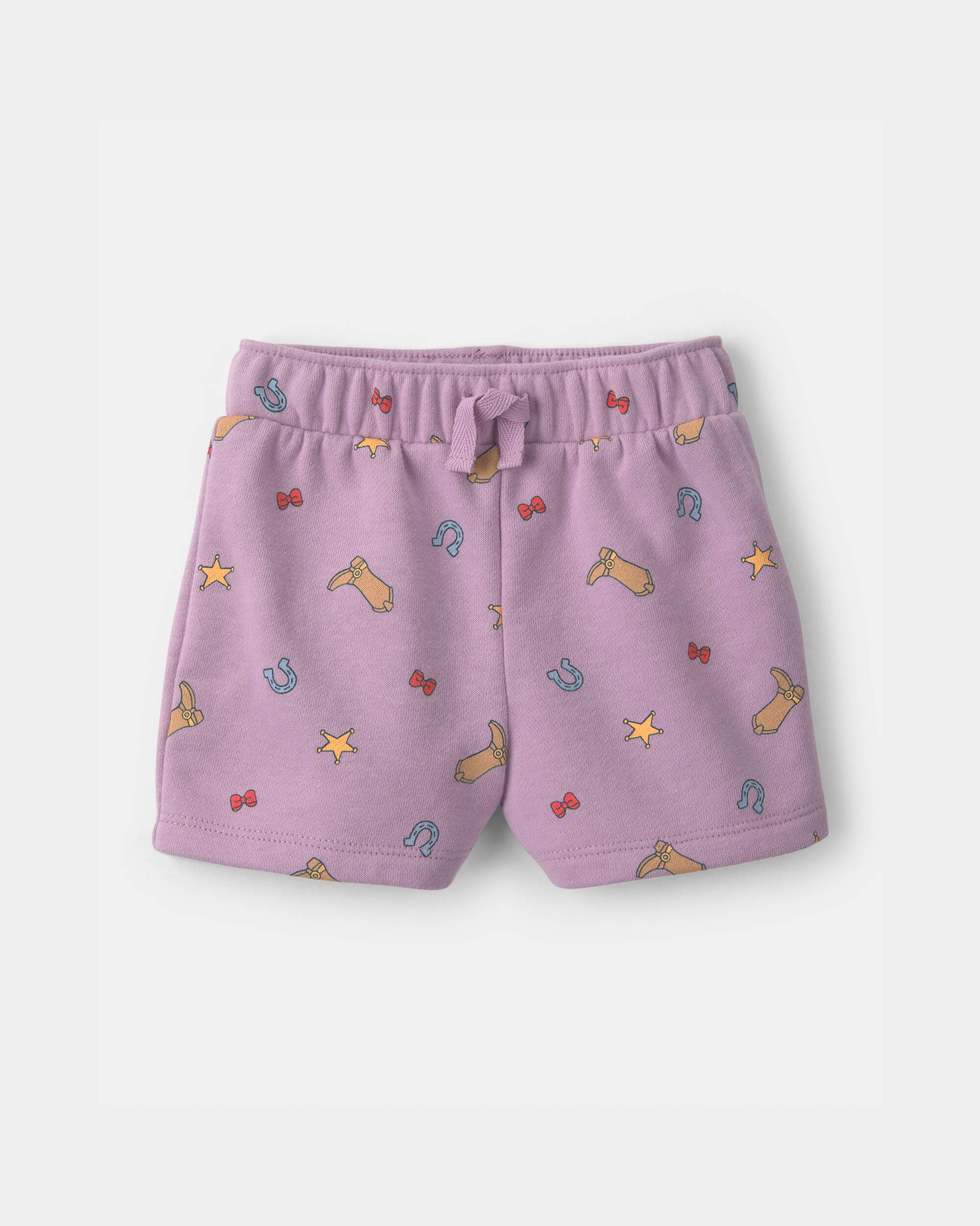Baby Girl 2-Piece Pixar© Toy Story French Terry Short-Sleeve Top & Short Set - Purple/Cream