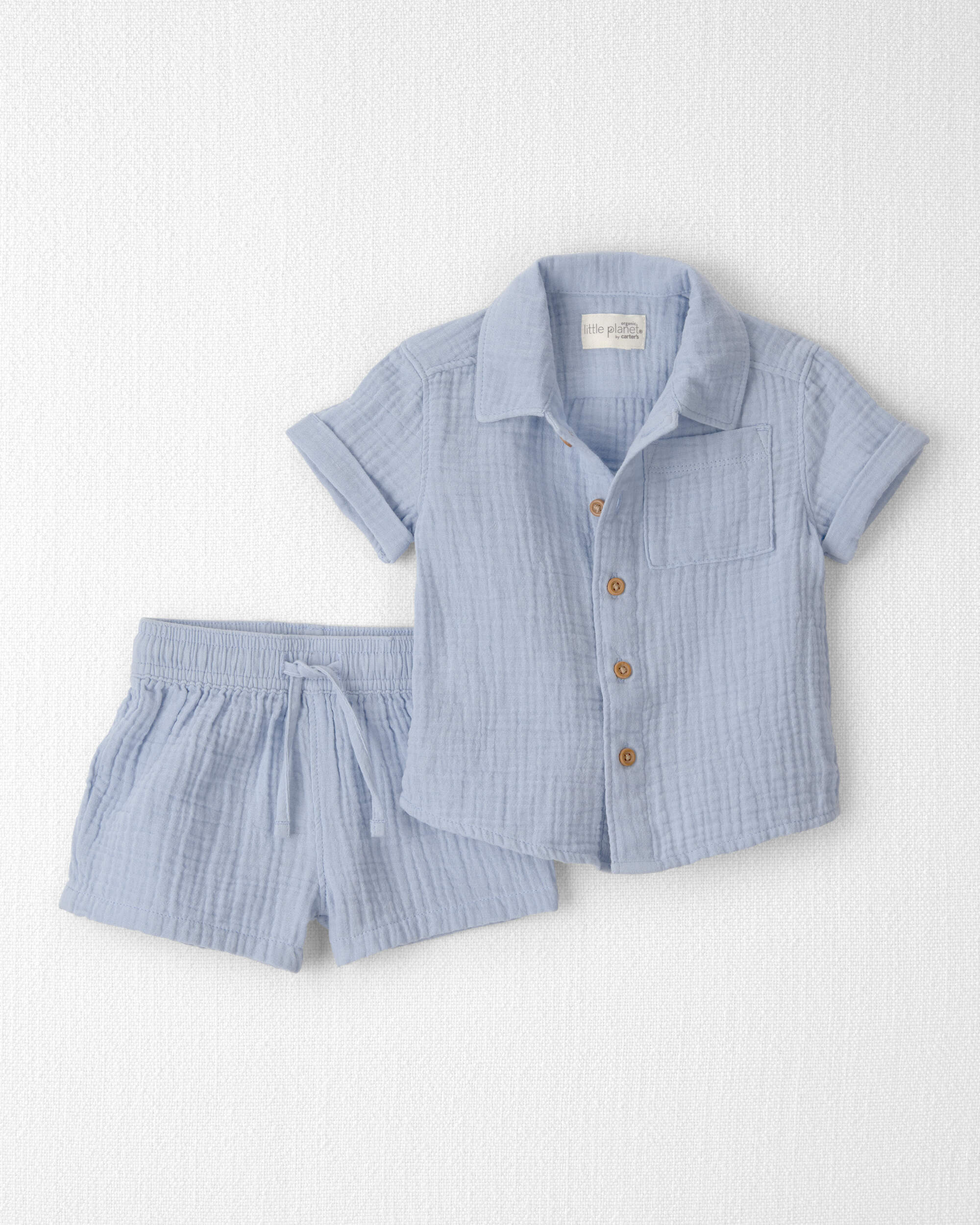 Baby Boy 2-Piece Organic Cotton Gauze Set