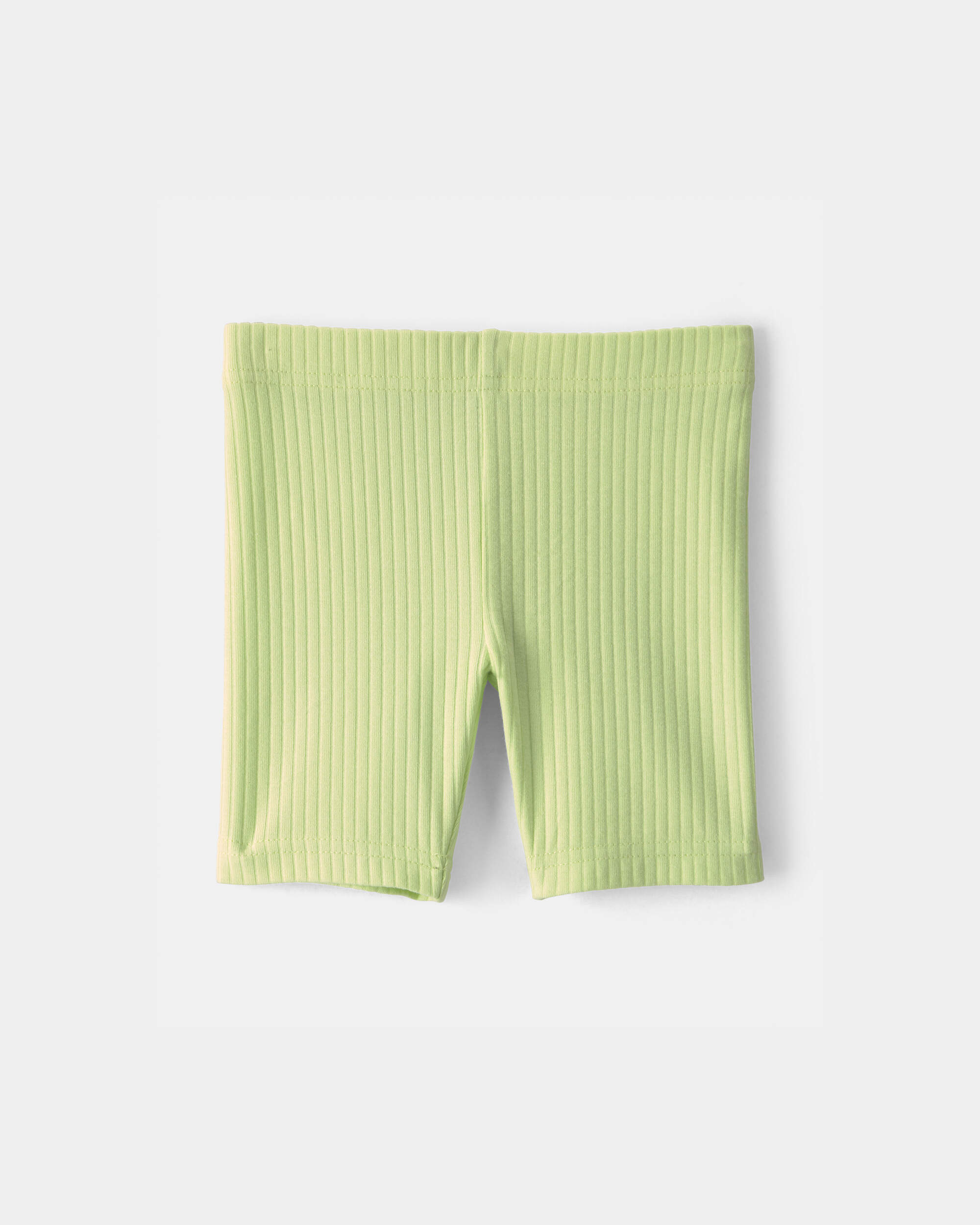 Toddler Girl Ribbed Bike Shorts - Green