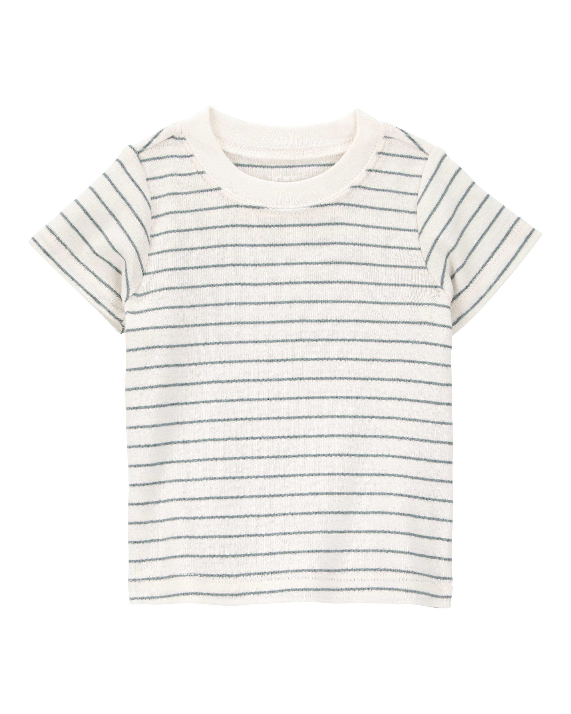 Baby 3-Piece Striped Shortall Set - Blue