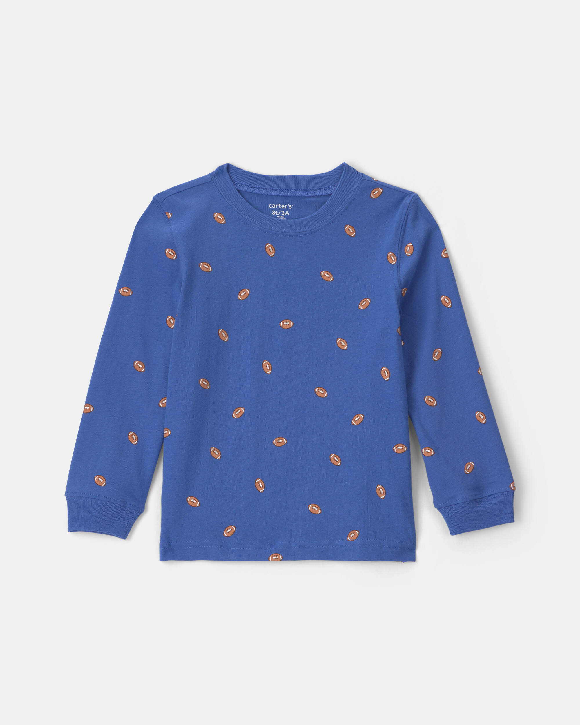 Toddler Boy Football Long-Sleeve Top - Blue