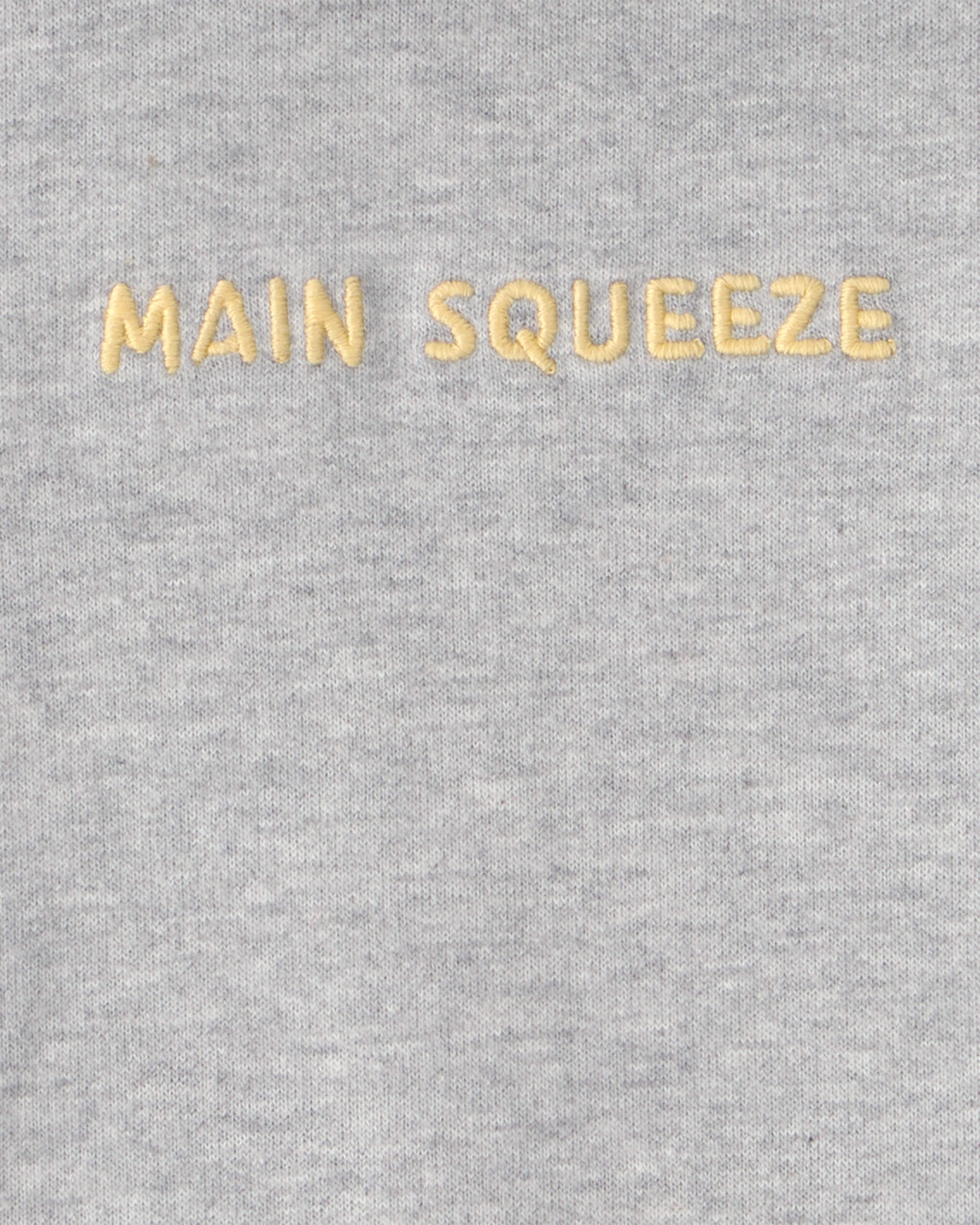 Baby Boy 'Main Squeeze' Short-Sleeve Hooded Romper - Grey