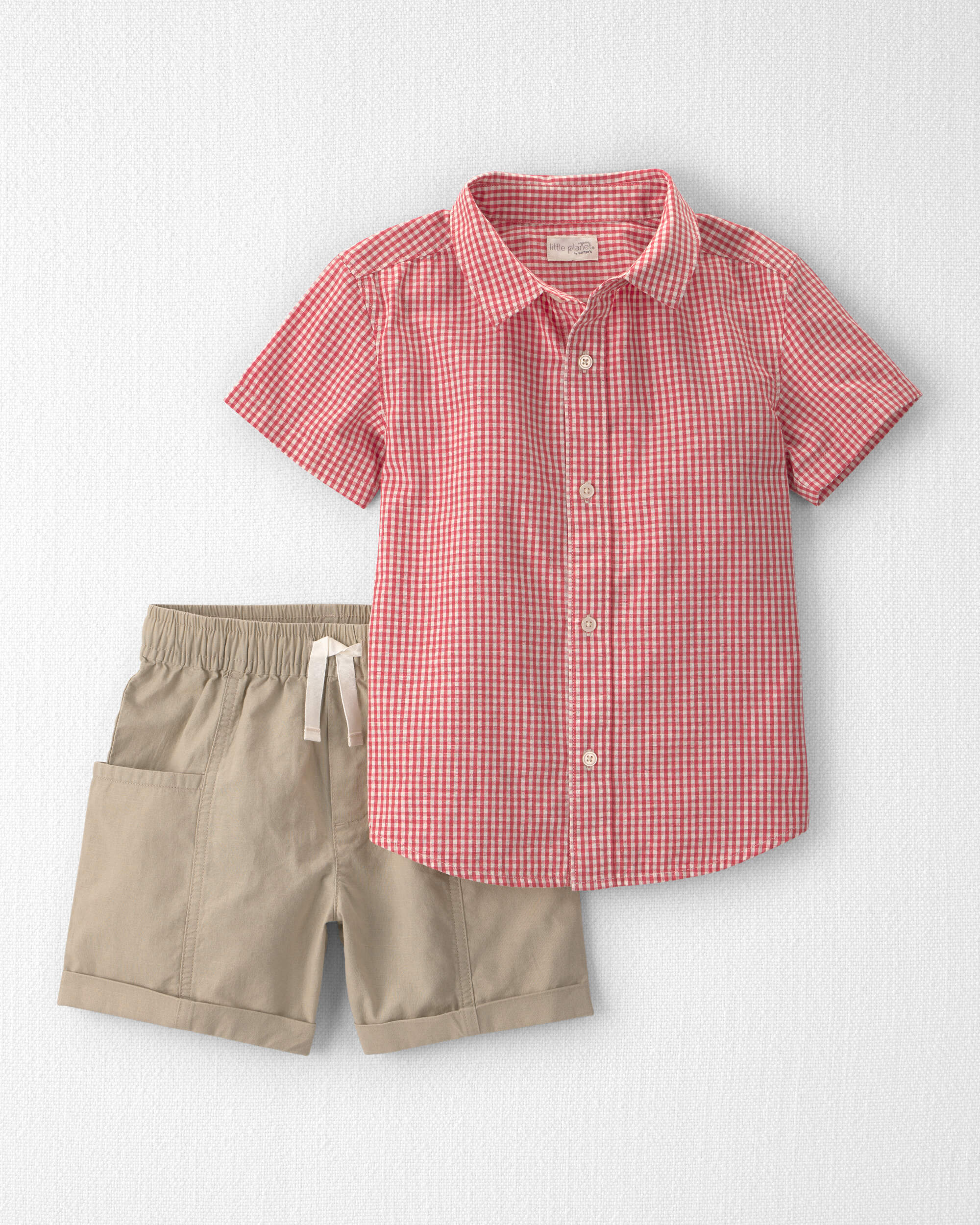 Boys 2-Piece Gingham Set Made with Organic Cotton