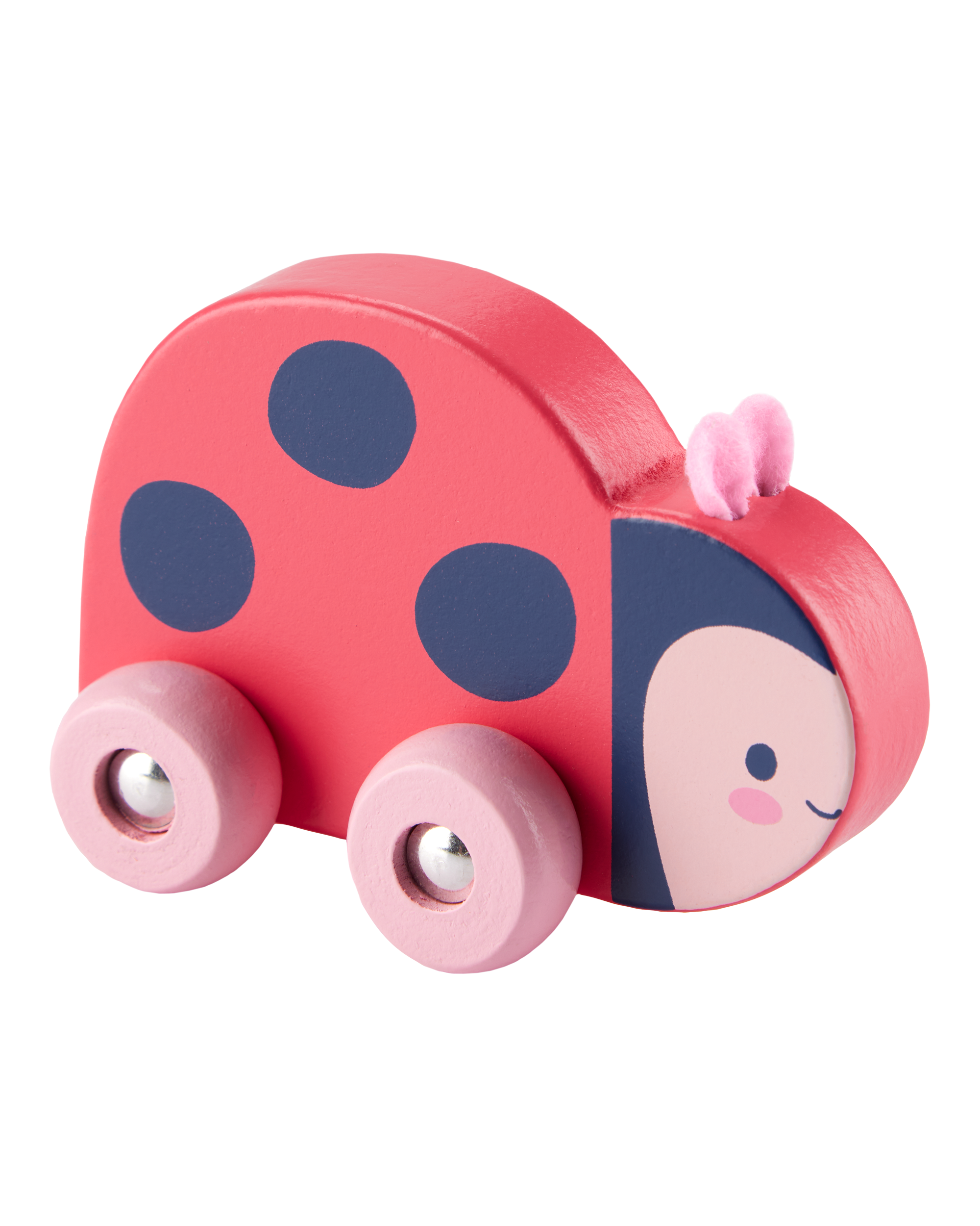 Baby Ladybug Wooden Push Car
