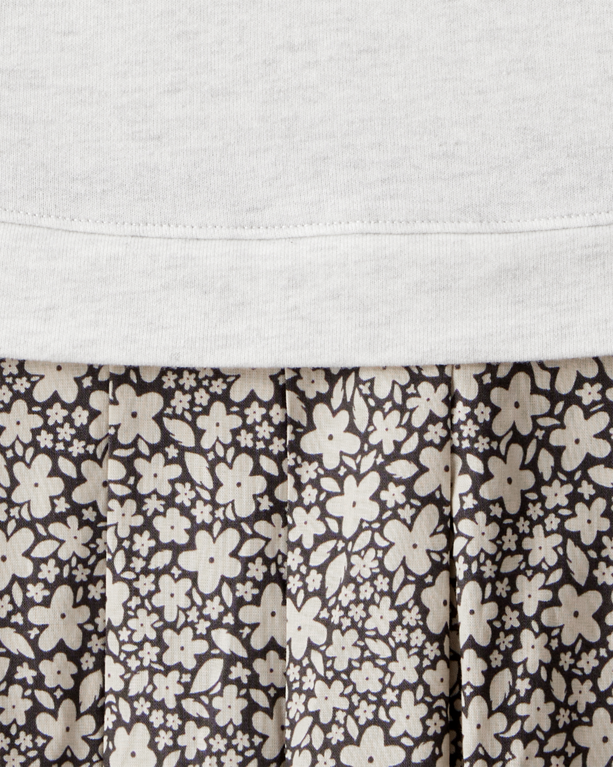 Girls Floral Sweatshirt Dress