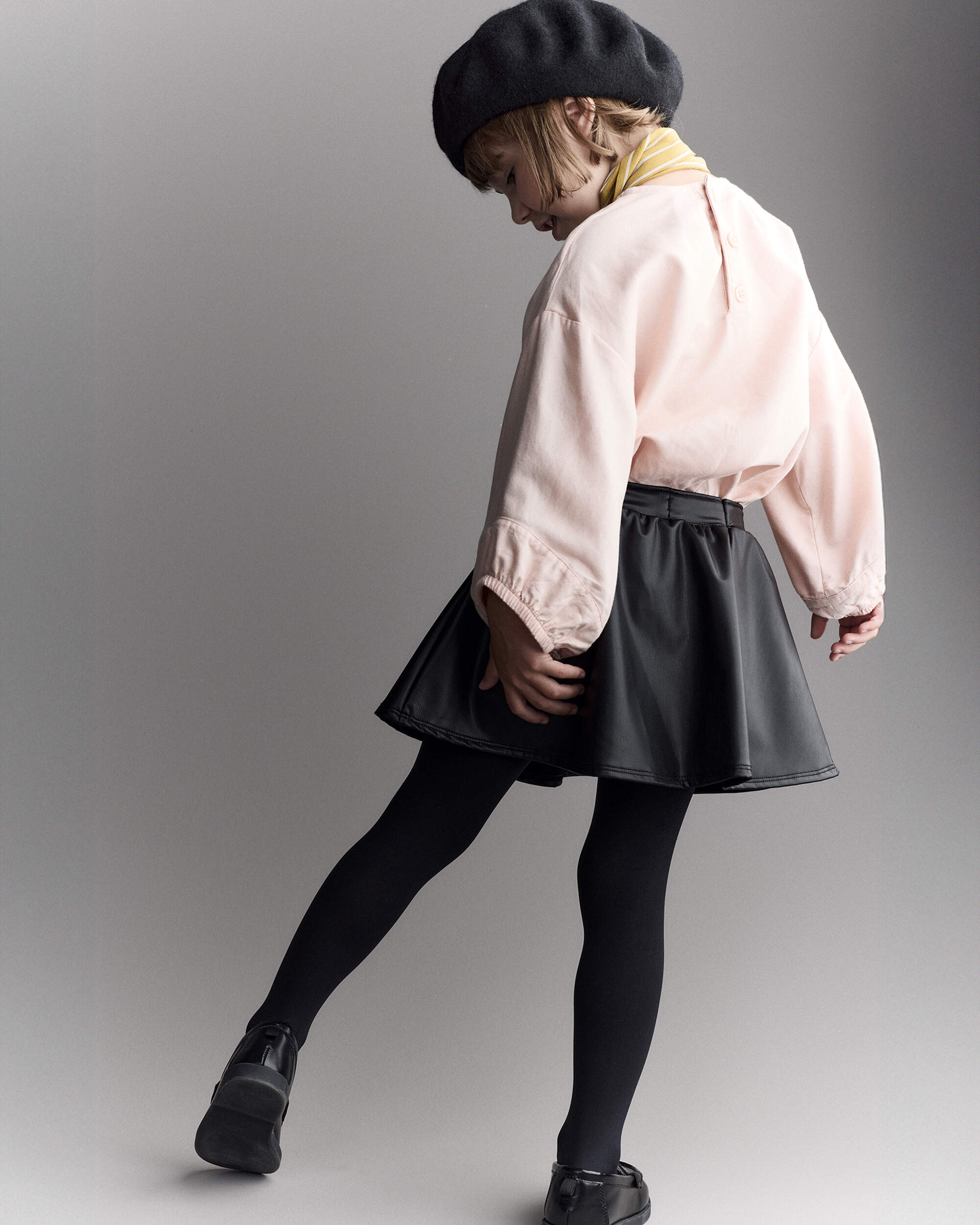 Toddler Girl Blouson Cuffed Long-Sleeve Top - Blush