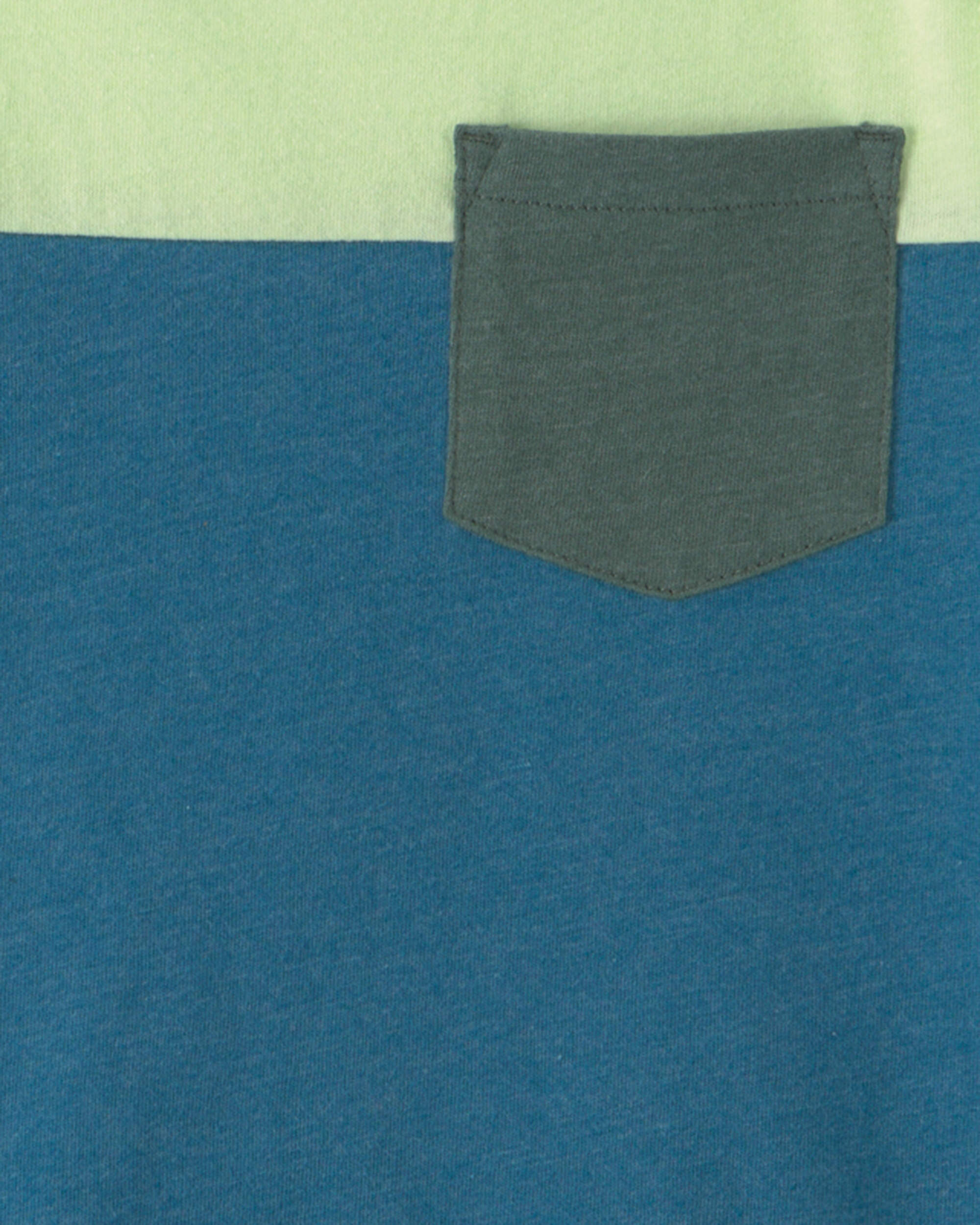 Toddler Boy colour Block Short-Sleeve T-Shirt - Blue/Green