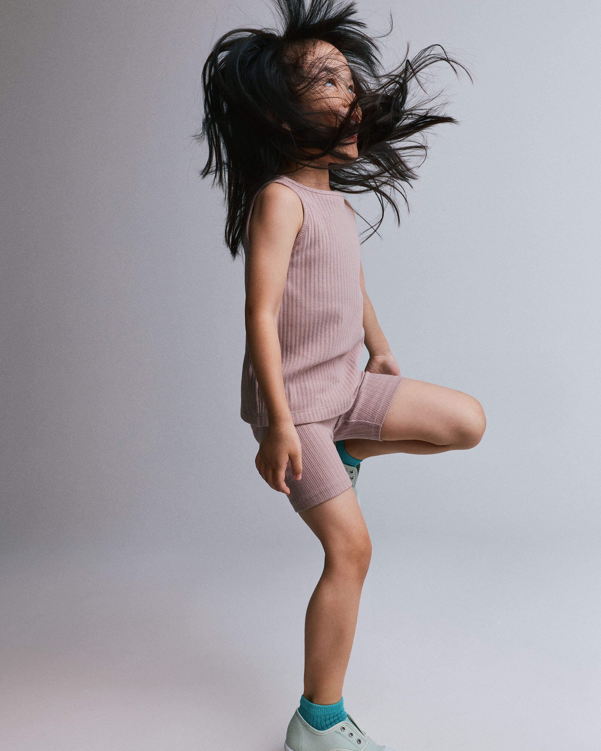 Toddler Girl Ribbed Playtime Tank - Mauve