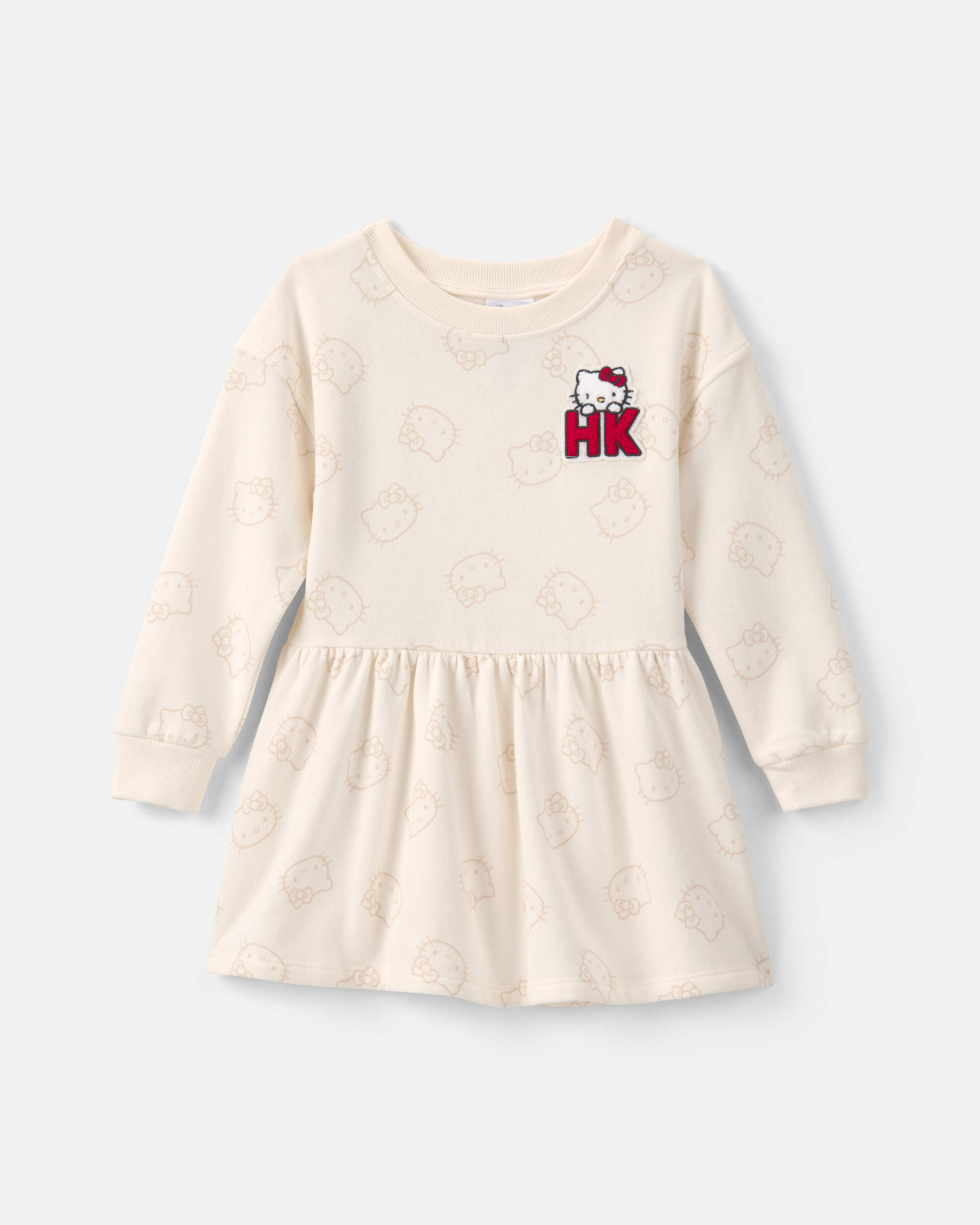 Toddler Girl Hello Kitty® Heart Long-Sleeve Layered Dress - Cream