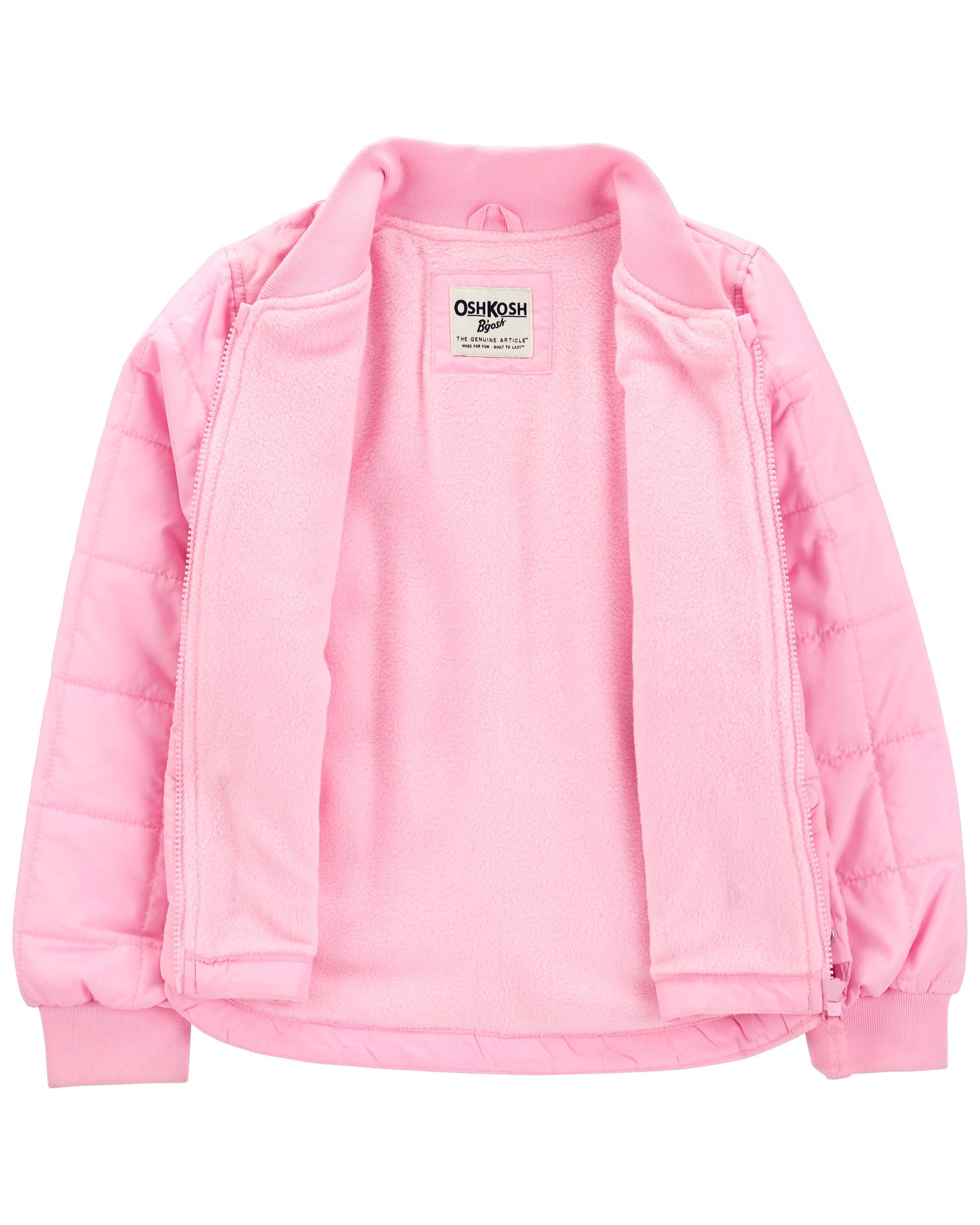 Kids Girls Kid Fleece Lined Quilted Midweight Jacket 6 OshKosh Bgosh
