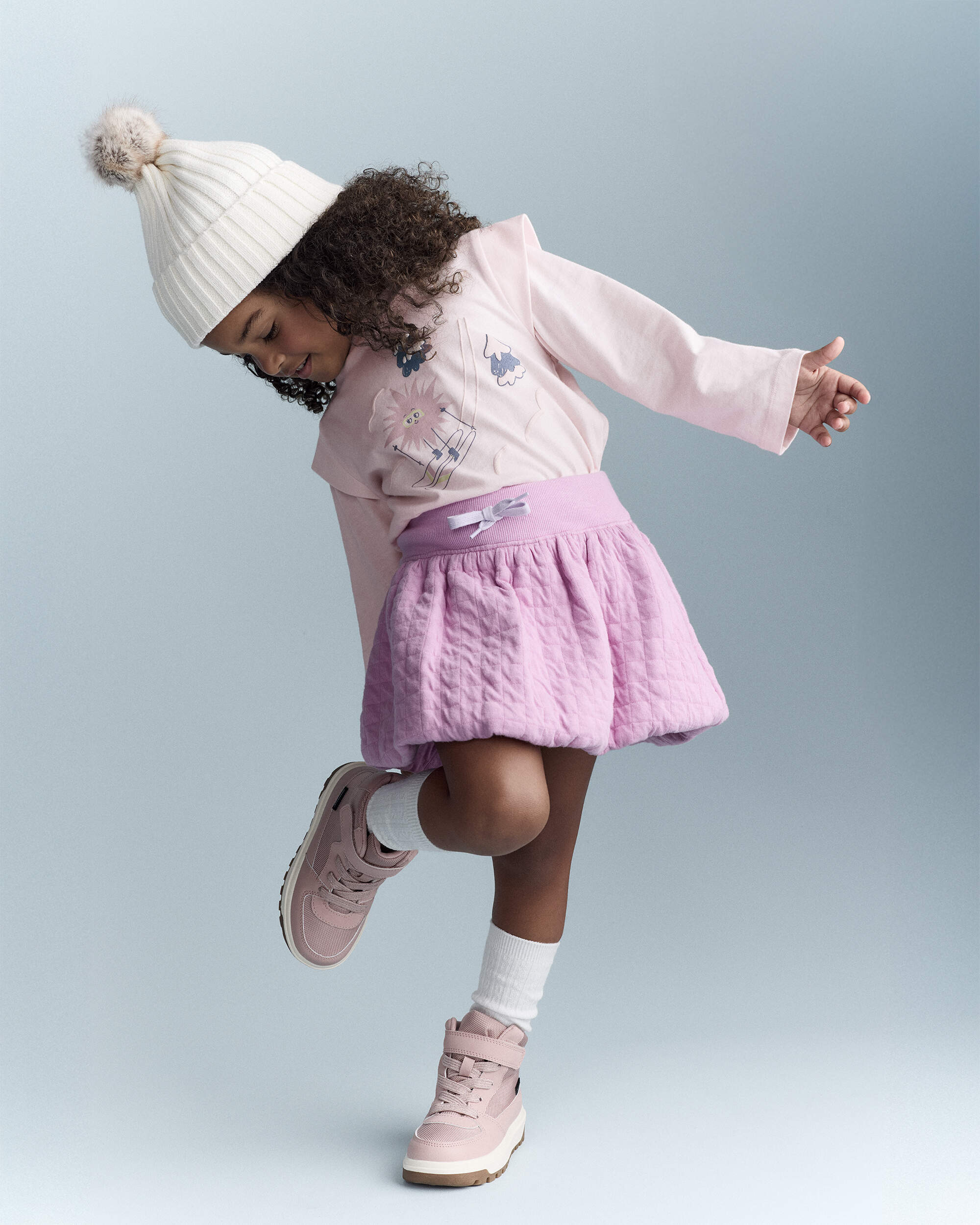 Toddler Girl Bubble Skirt - Lilac