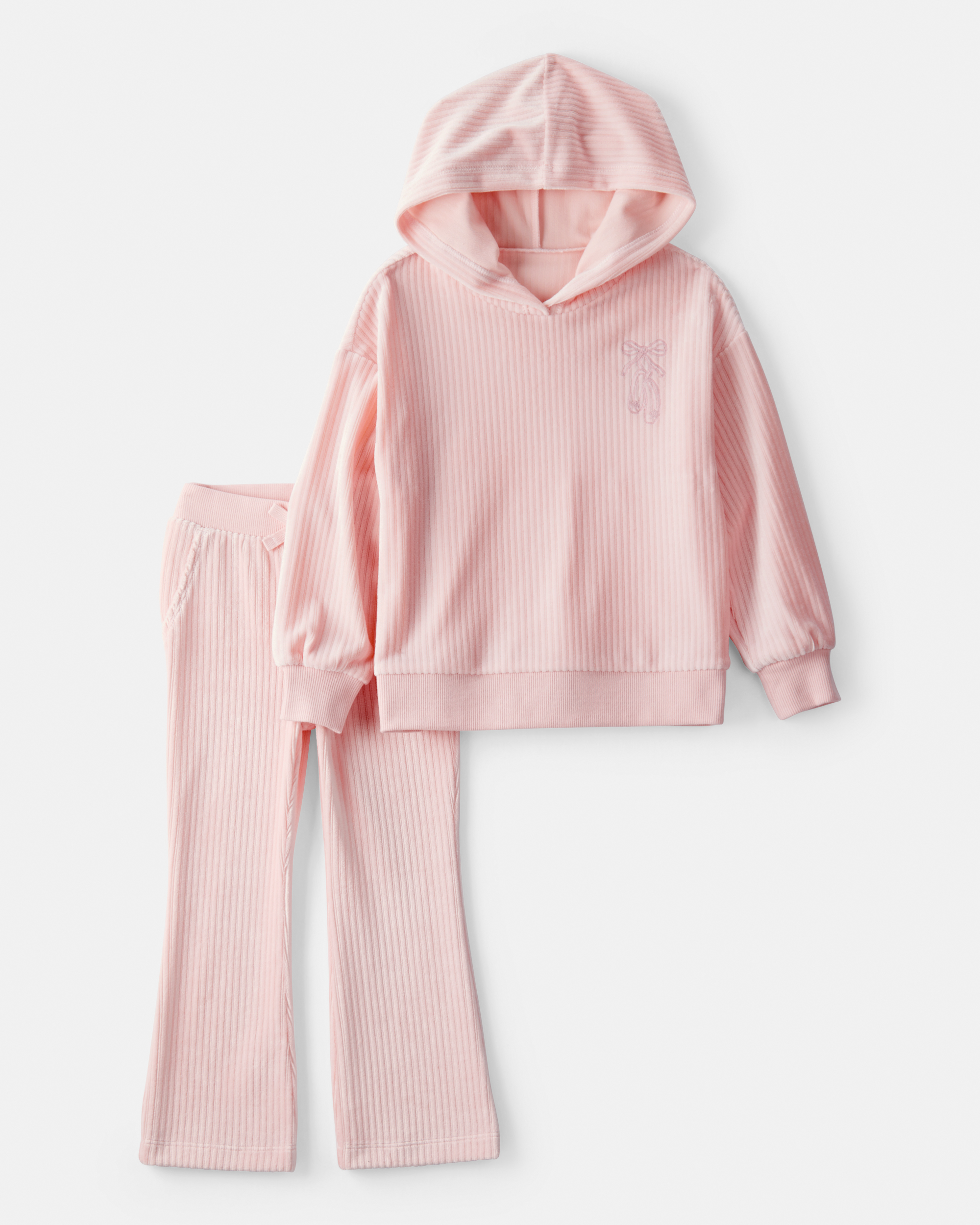 Toddler 2-Piece Ballerina Hoodie & Pant Set - Pink