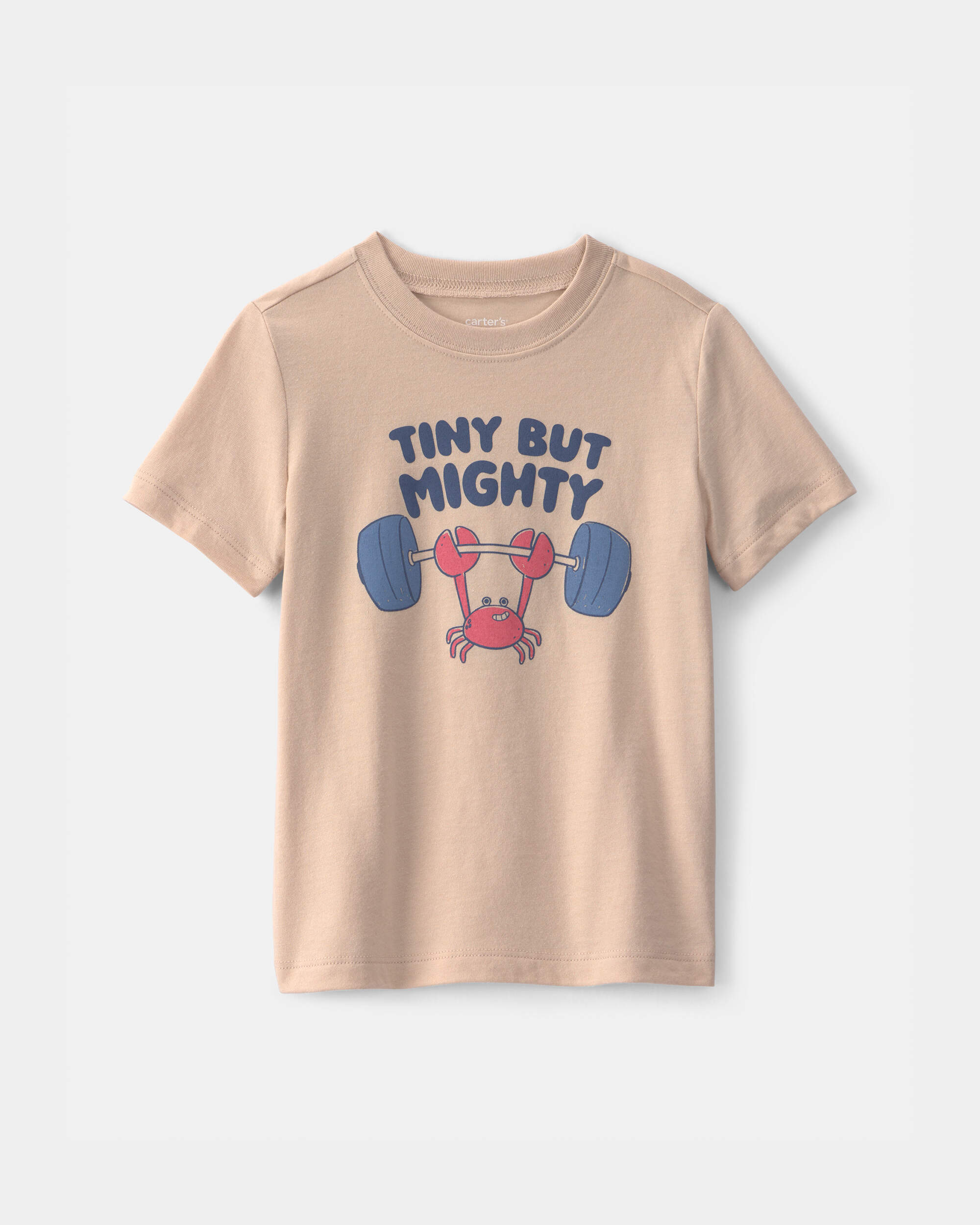 Toddler Boy 'Tiny But Mighty' Graphic Tee - Tan