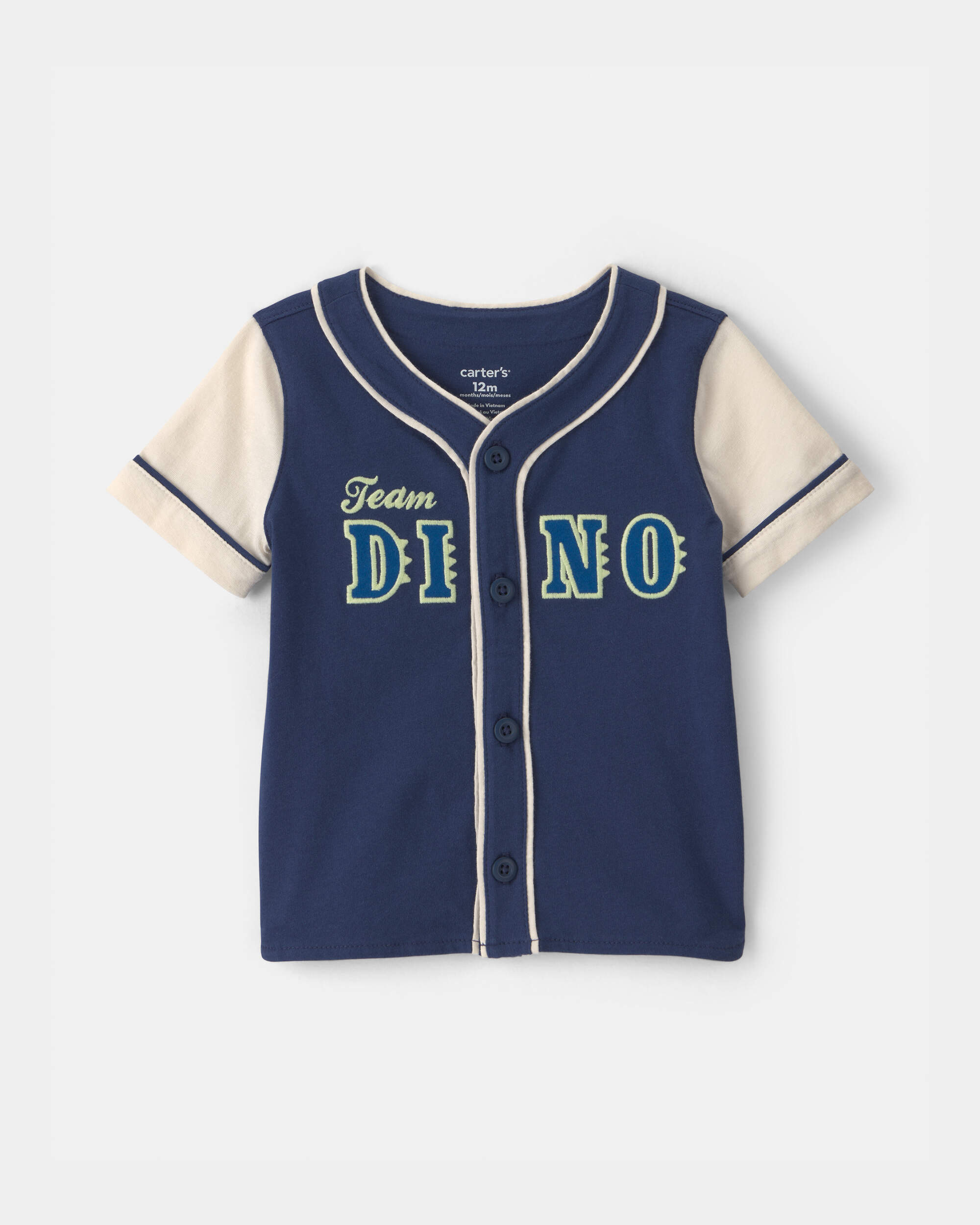 Baby Boy 'Team Dino' Jersey - Navy Blue