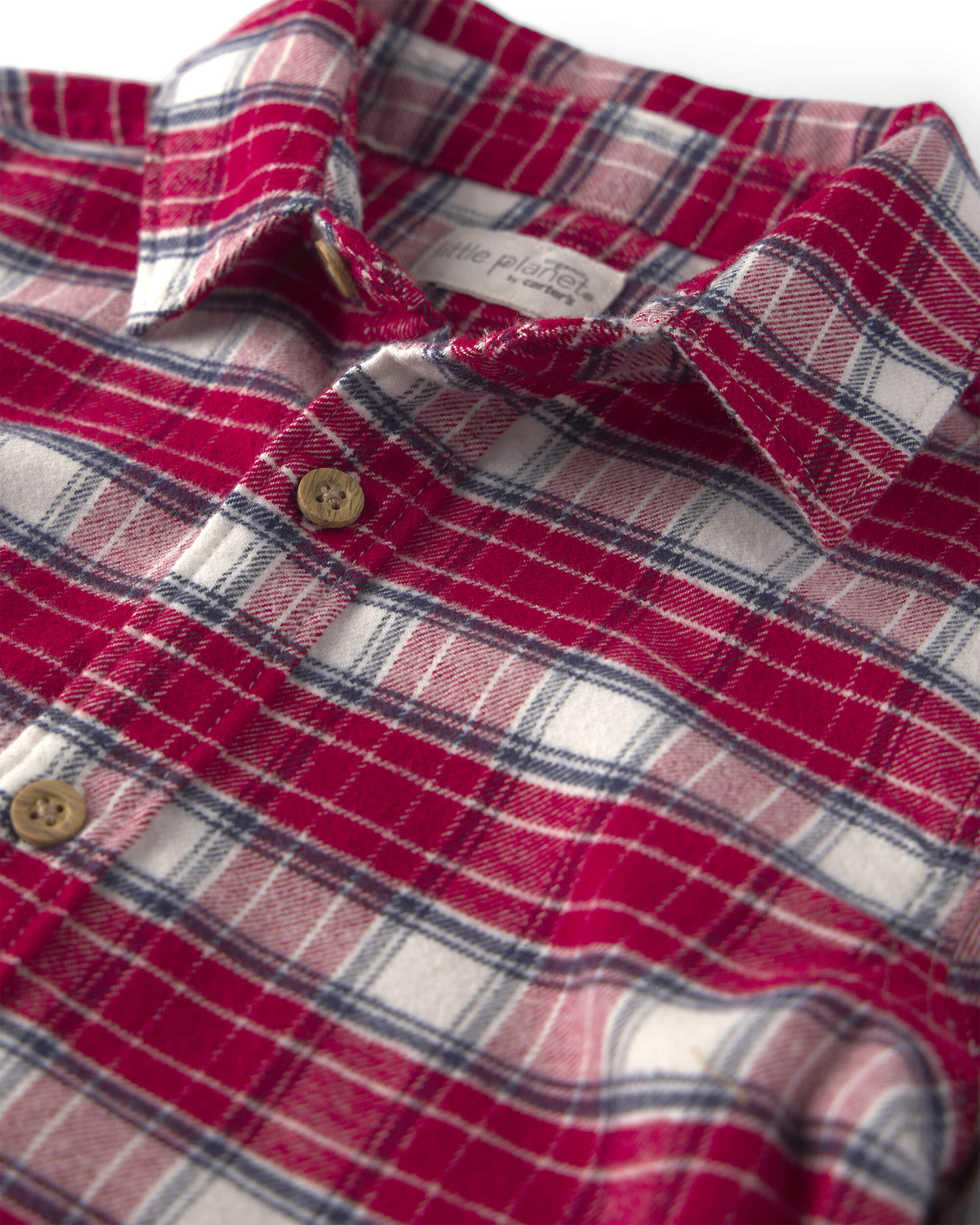 Toddler Boy Organic Cotton Flannel Button-Down Shirt