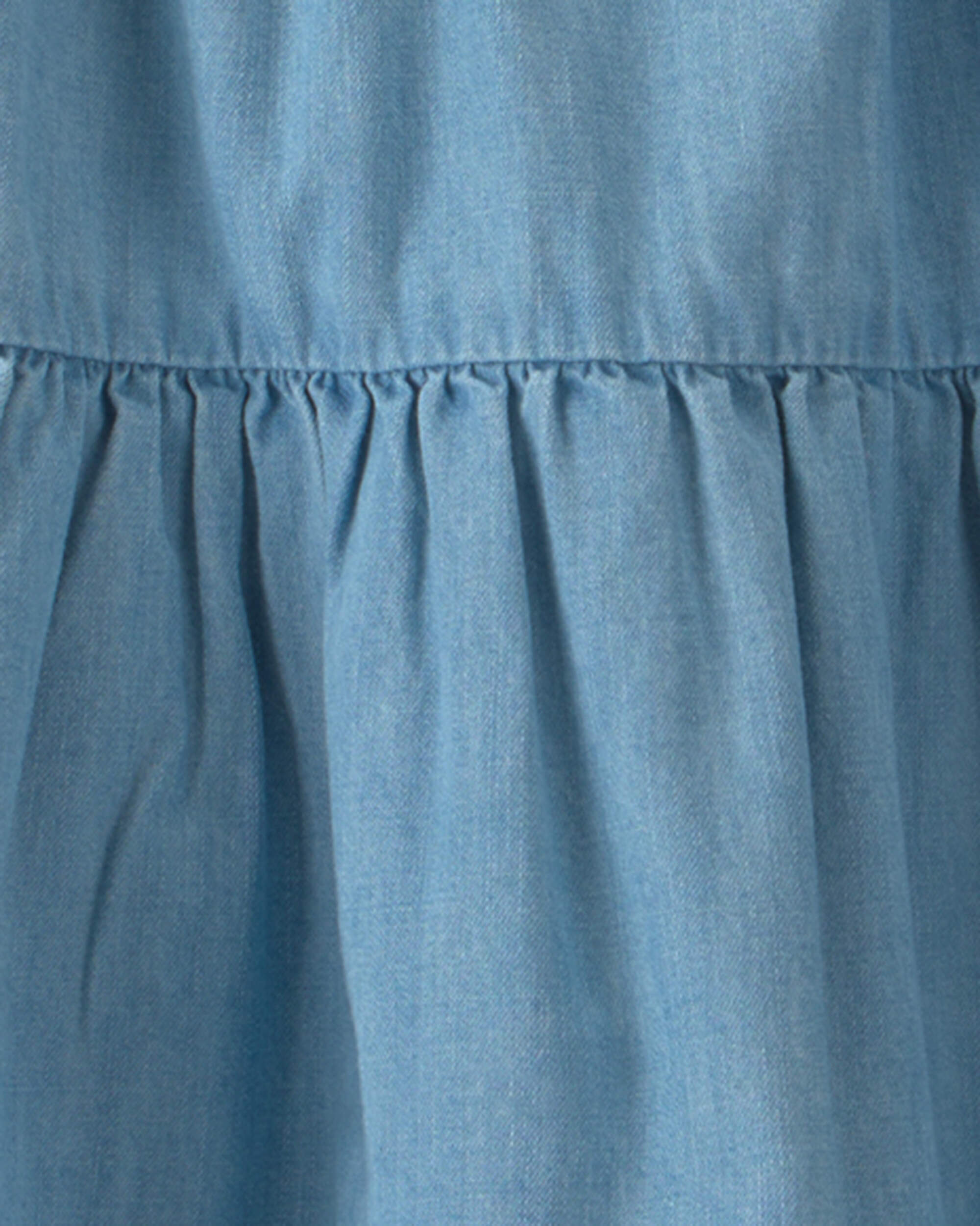 Girls Organic Cotton Chambray Dress