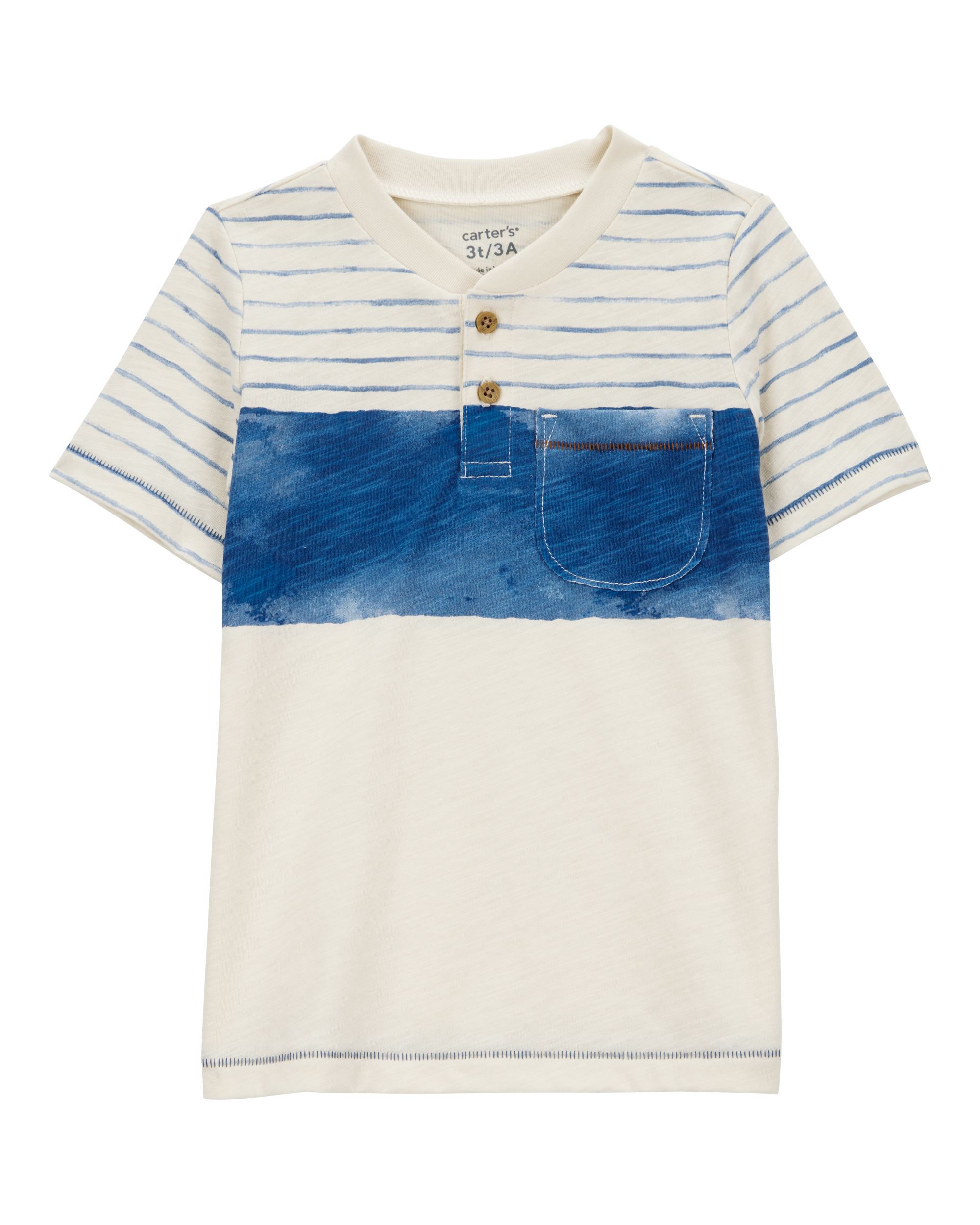 Baby Colourblock Short-Sleeve Henley