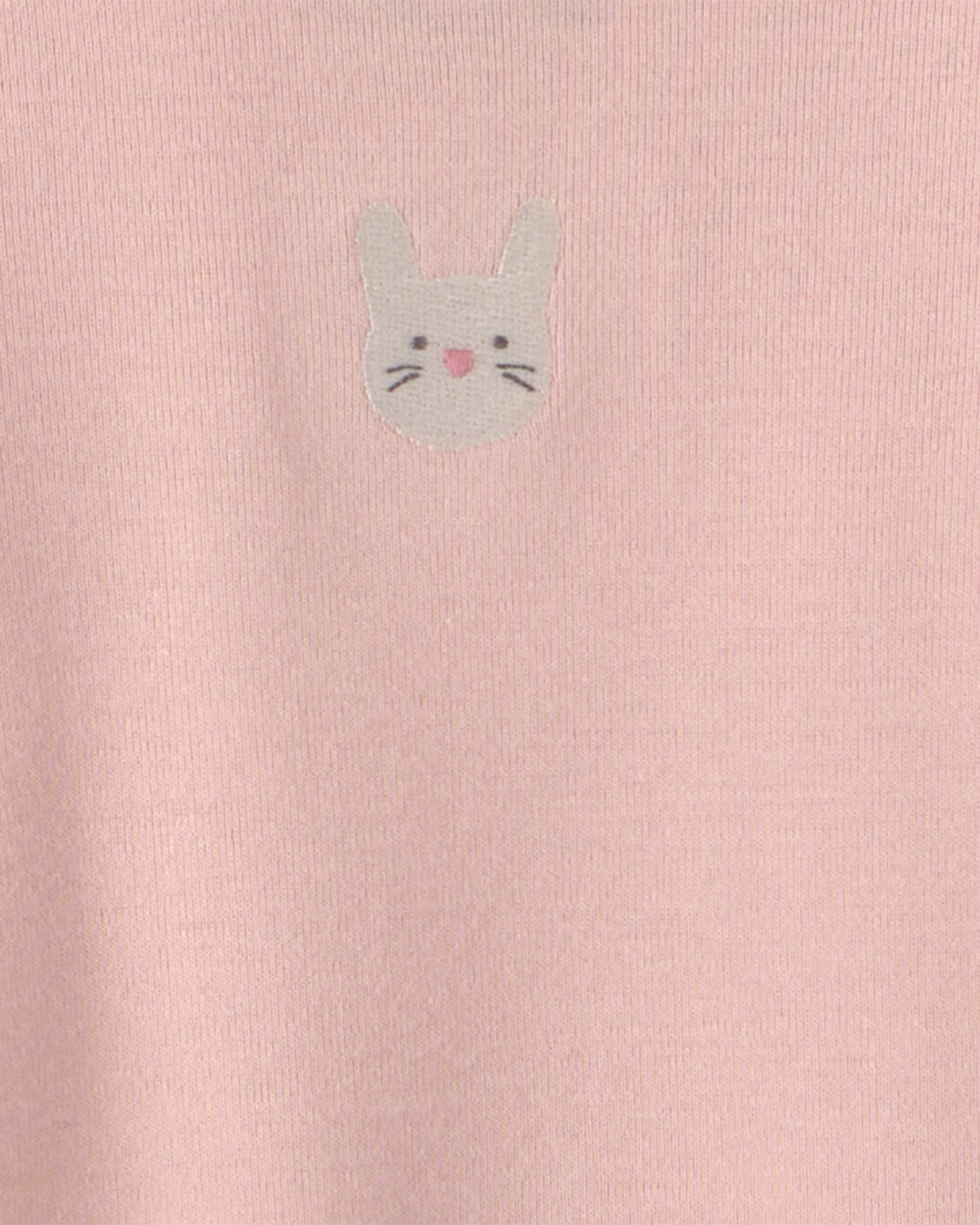 Baby Girl 6-Pack Bunny Long-Sleeve Bodysuits - Pink/Ivory