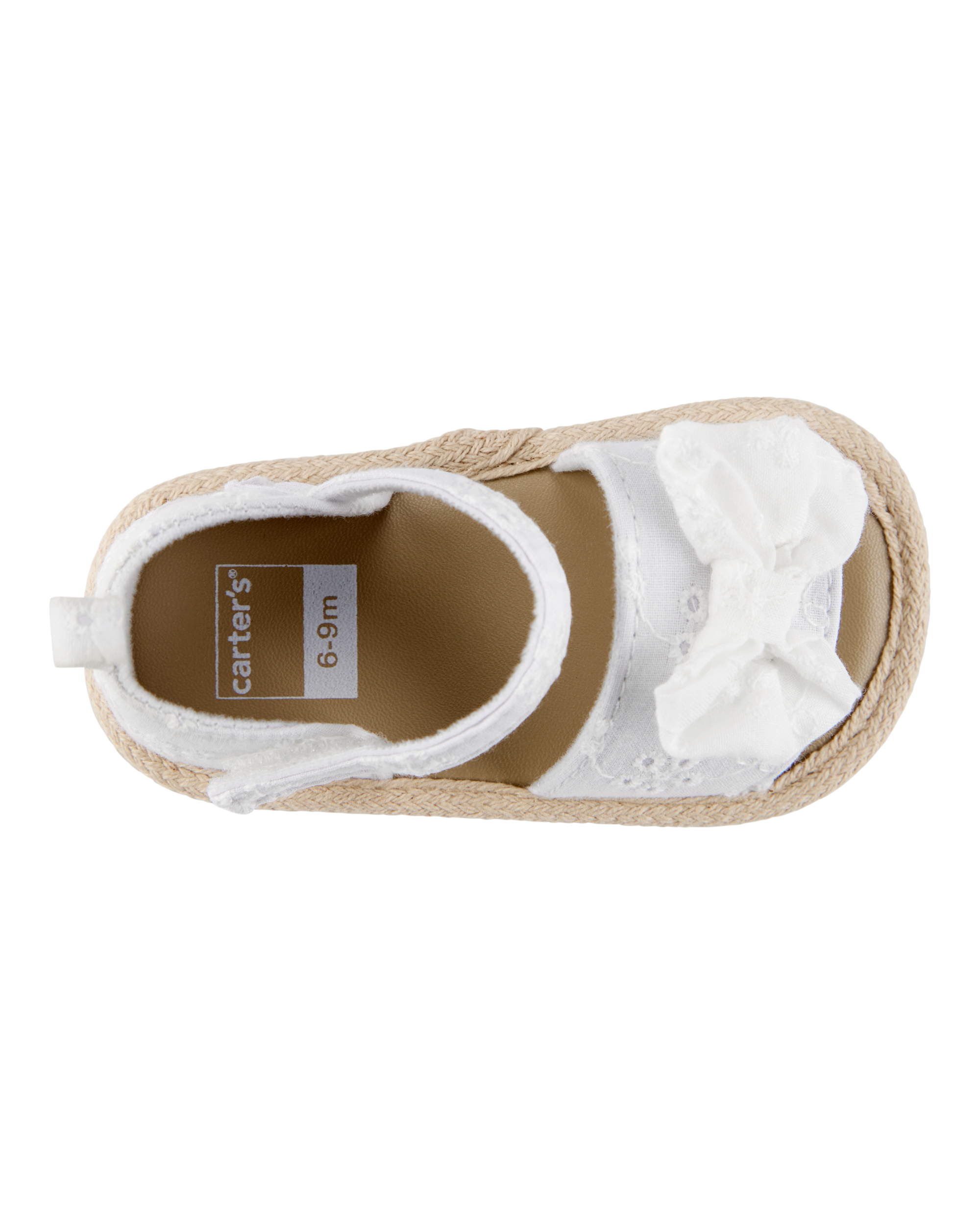 Baby Eyelet Sandals - White