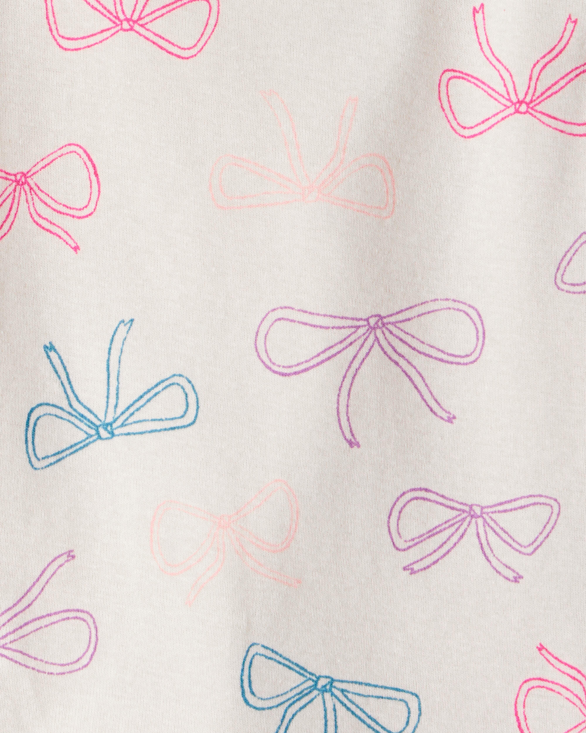 Baby Girl 3-Piece Bow Heart Print Long-Sleeve Dress Set - Orange