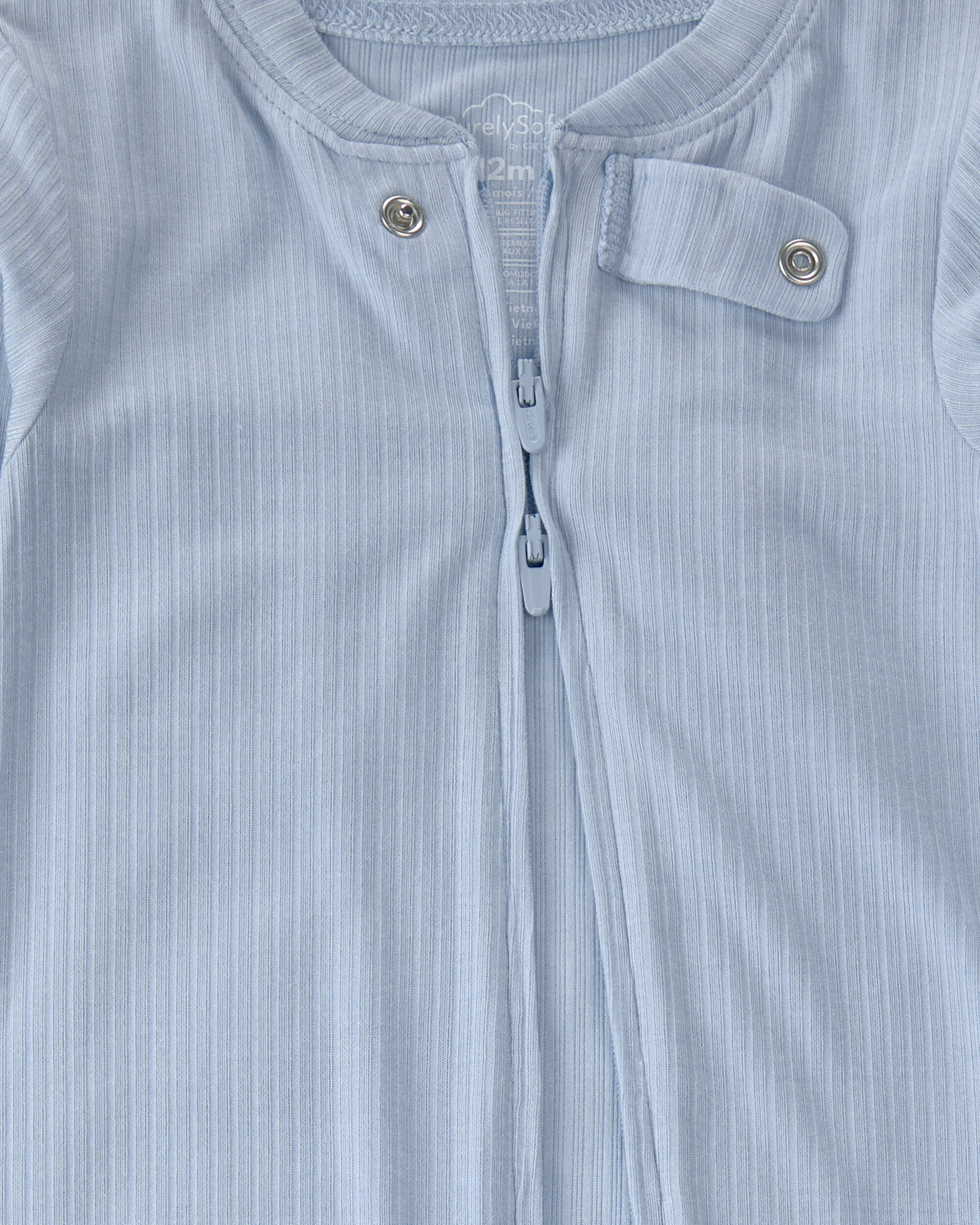 Baby PurelySoft 2-Way Zip 1-Piece Pyjama - Blue