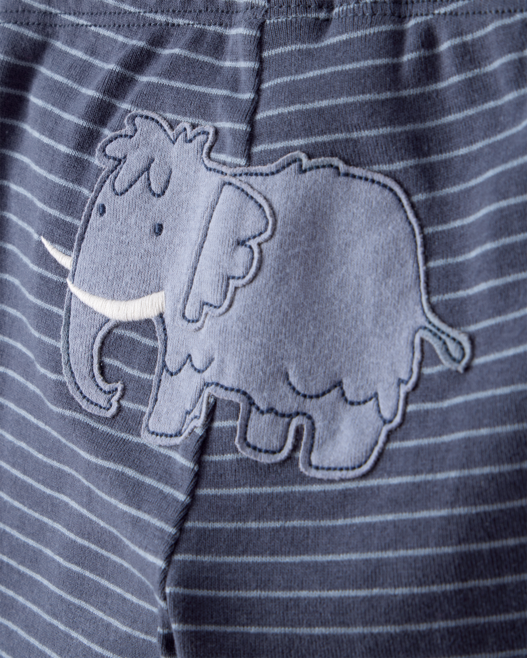 Baby Boy 3-Piece Elephant Print Long-Sleeve Bodysuit & Pant Set - Blue/White