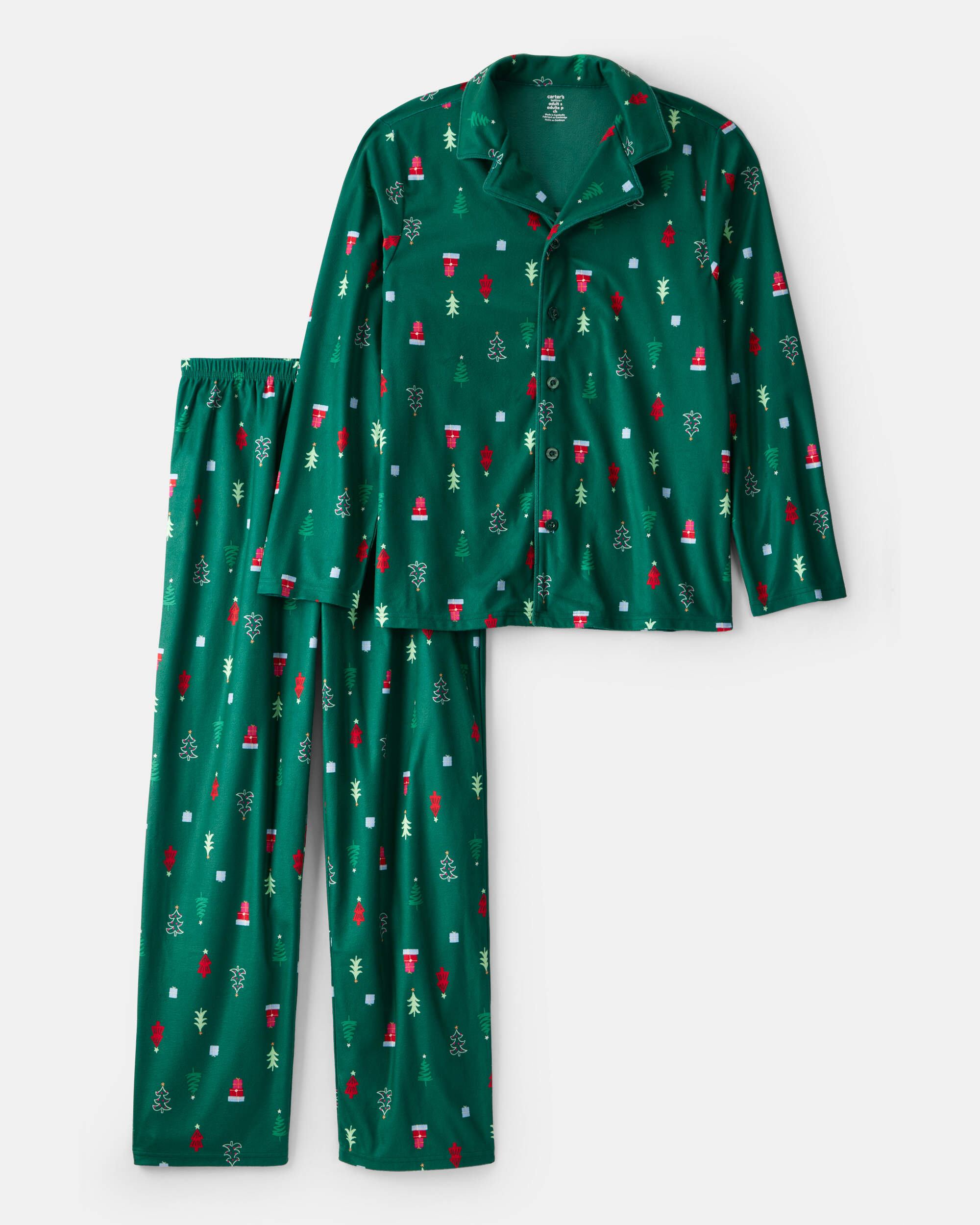 Adult Green Trees Long-Sleeve Loose Fit