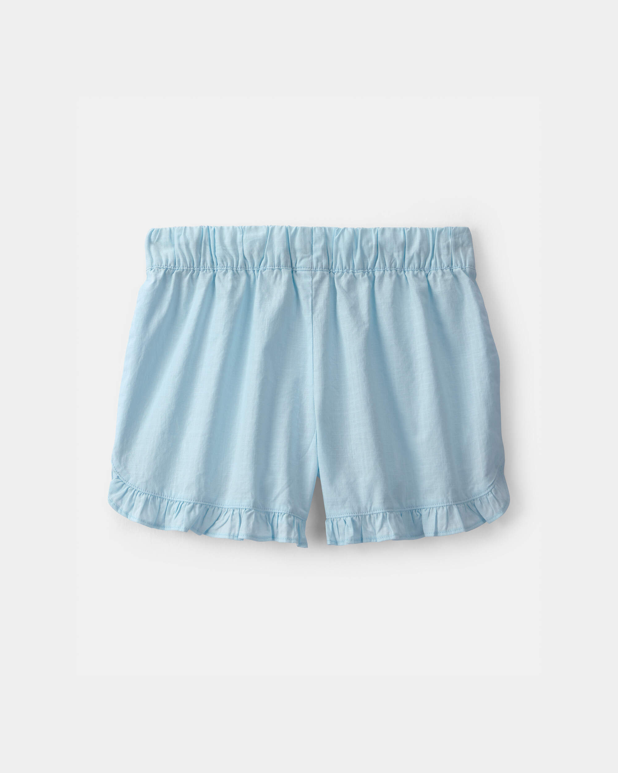 Girls Ruffle-Trim Shorts - Blue