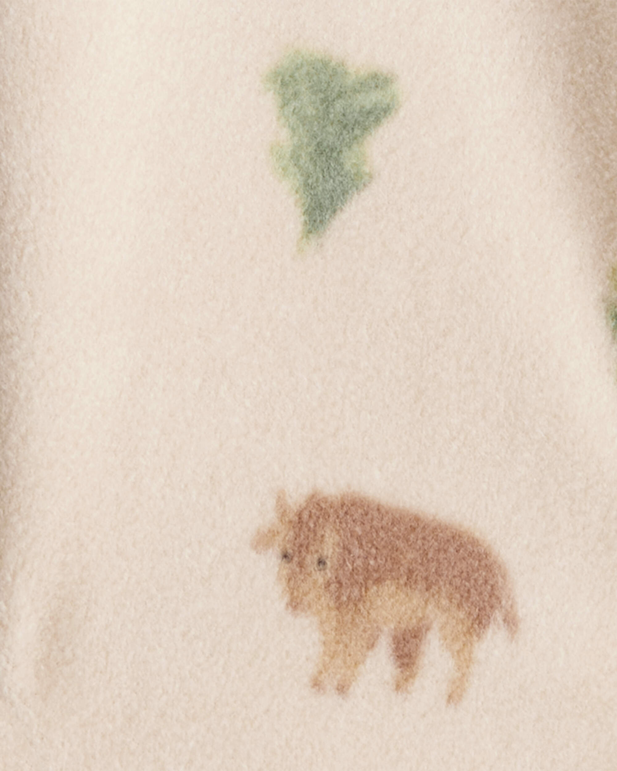 Baby Boy Buffalo Print Loose Fit Long-Sleeve Sleeper - Brown