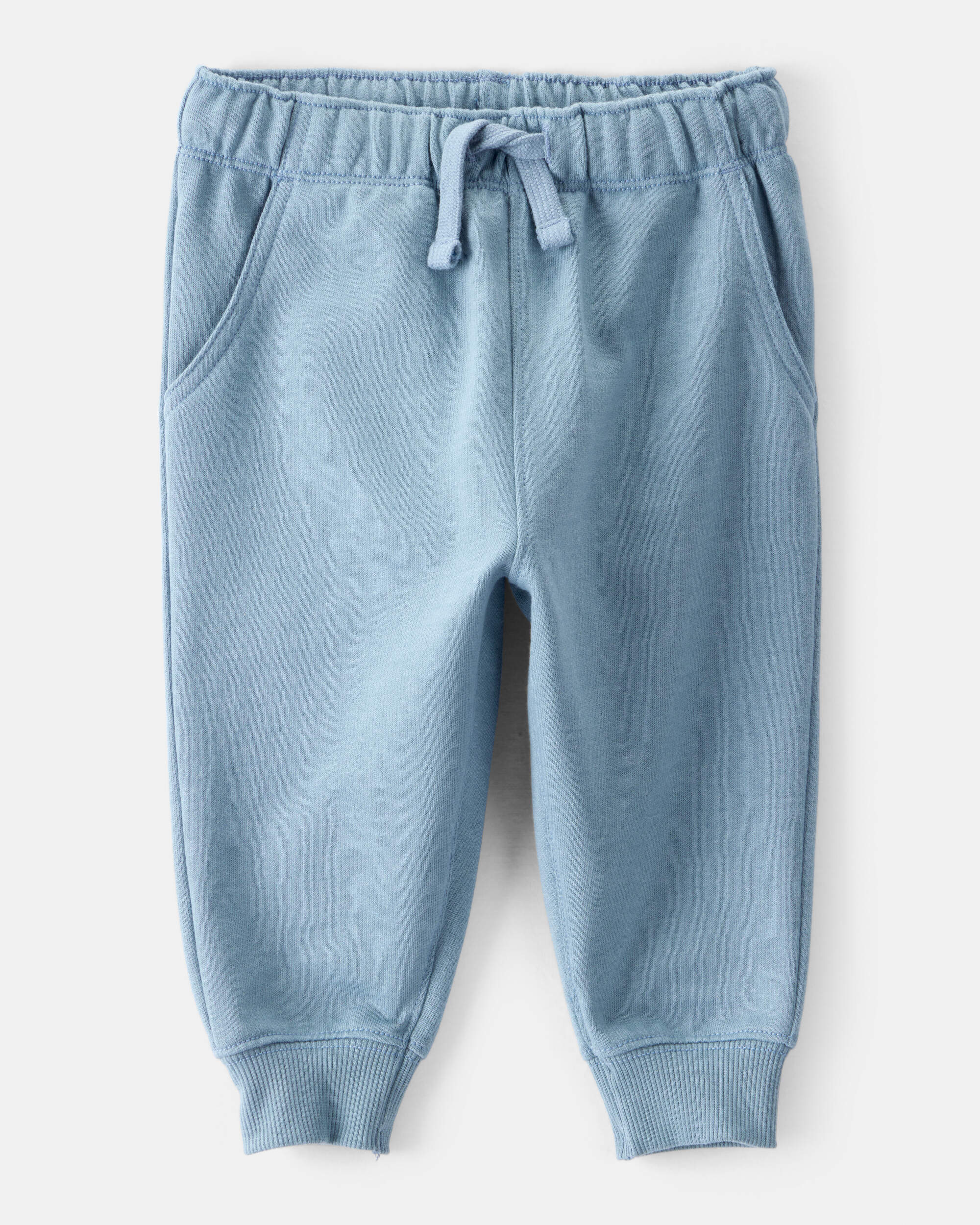 Baby Boy Solid Fleece Cotton Jogger - Blue