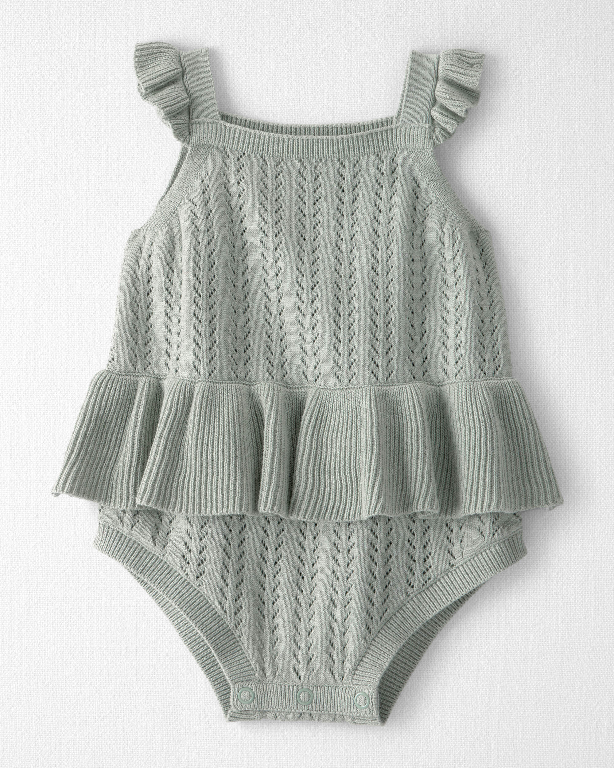 Baby Girl Organic Cotton Bubble Green