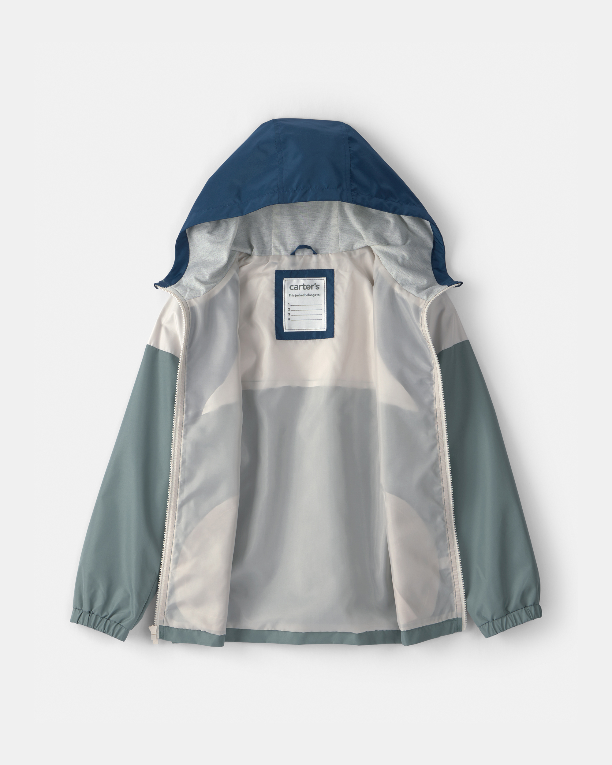 Boys Colourblock Windbreaker- Blue/Green