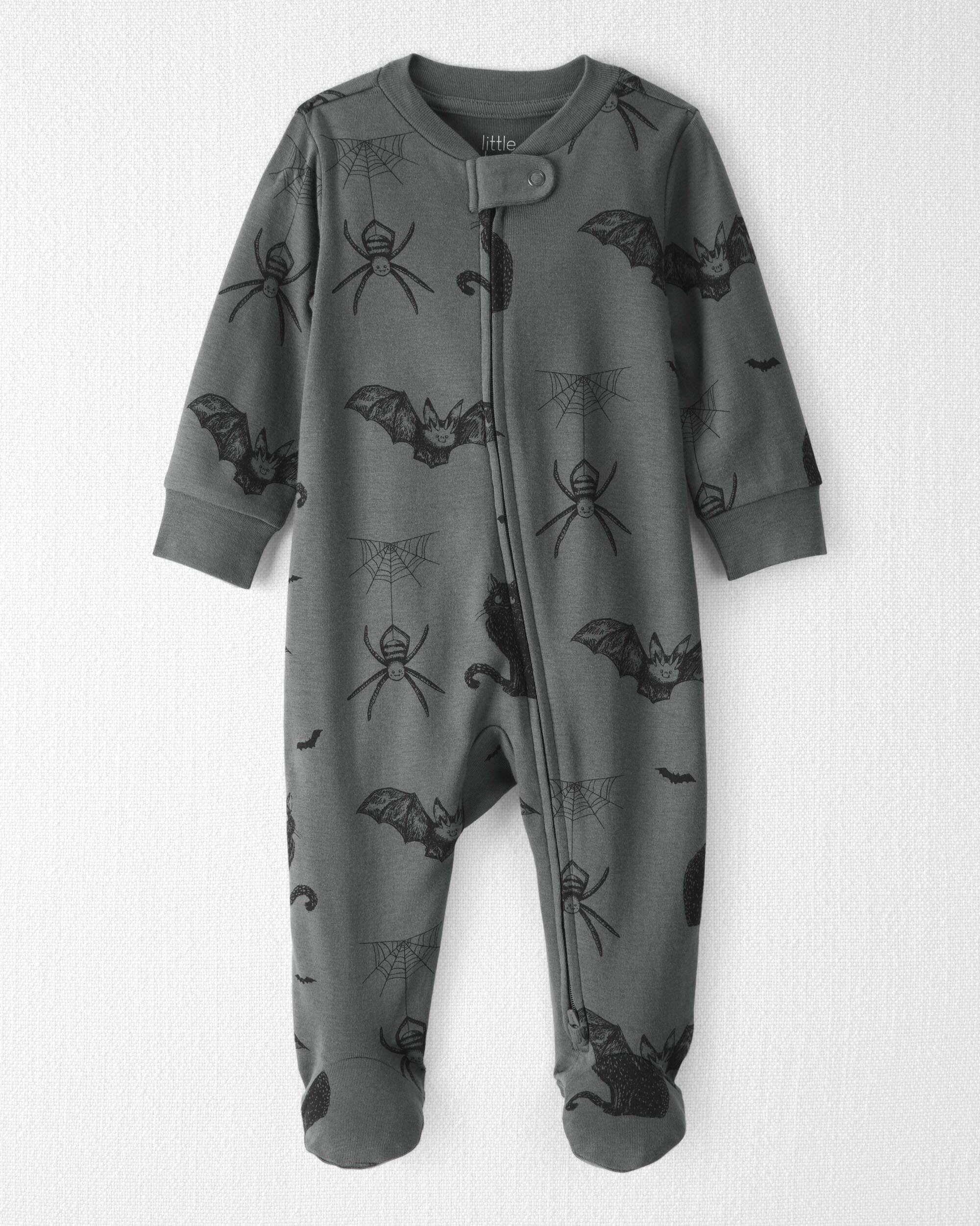 Baby Organic Cotton Sleepers Spooky Creatures