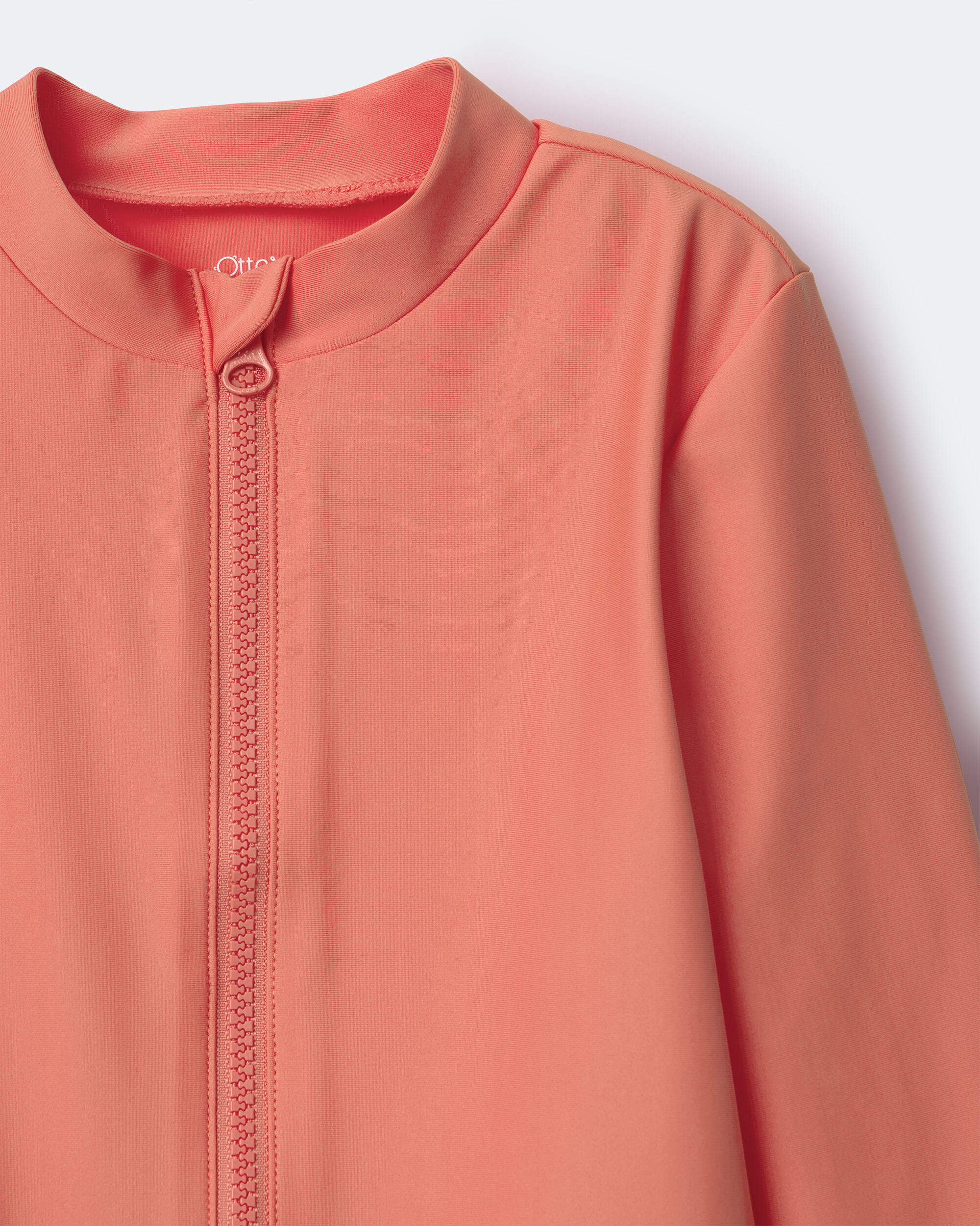 Toddler Full-Zip Long-Sleeve Rashguard - Orange