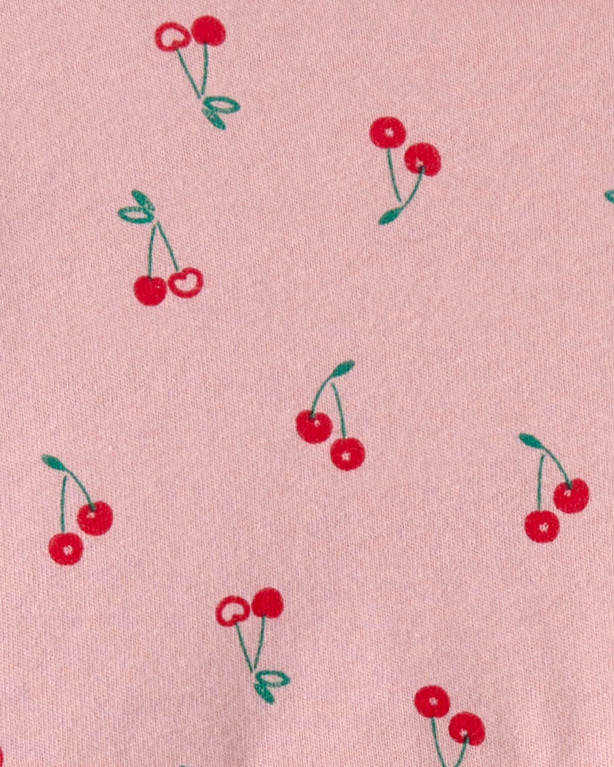 Baby Girl Cherry Long-Sleeve Knit Dress - Pink