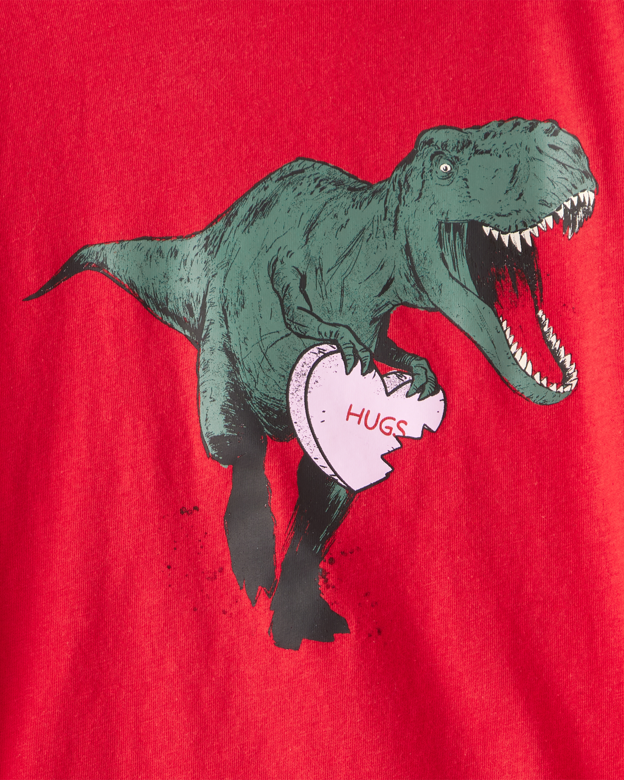 Boys Dinosaur Long-Sleeve Graphic Tee - Red